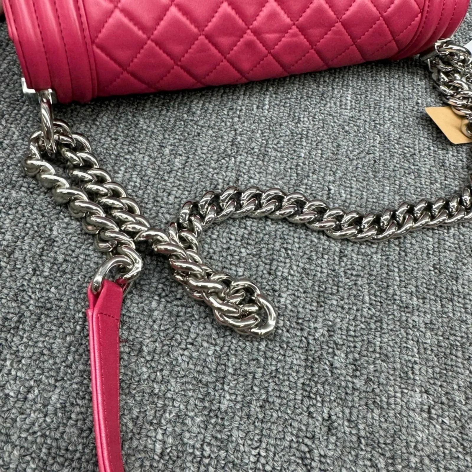 100%  Authentic CHANEL Boy Leather Shoulder Bag