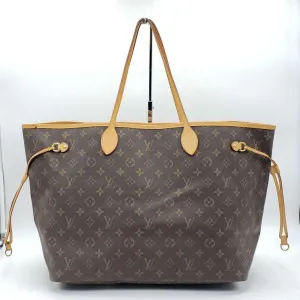 100% Authentic Louis Vuitton Neverfull GM Brown Monogram Canvas Shoulder Bag
