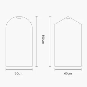100 Disposable Dust Bags - 60X130Cm - Transparent Pp Cover
