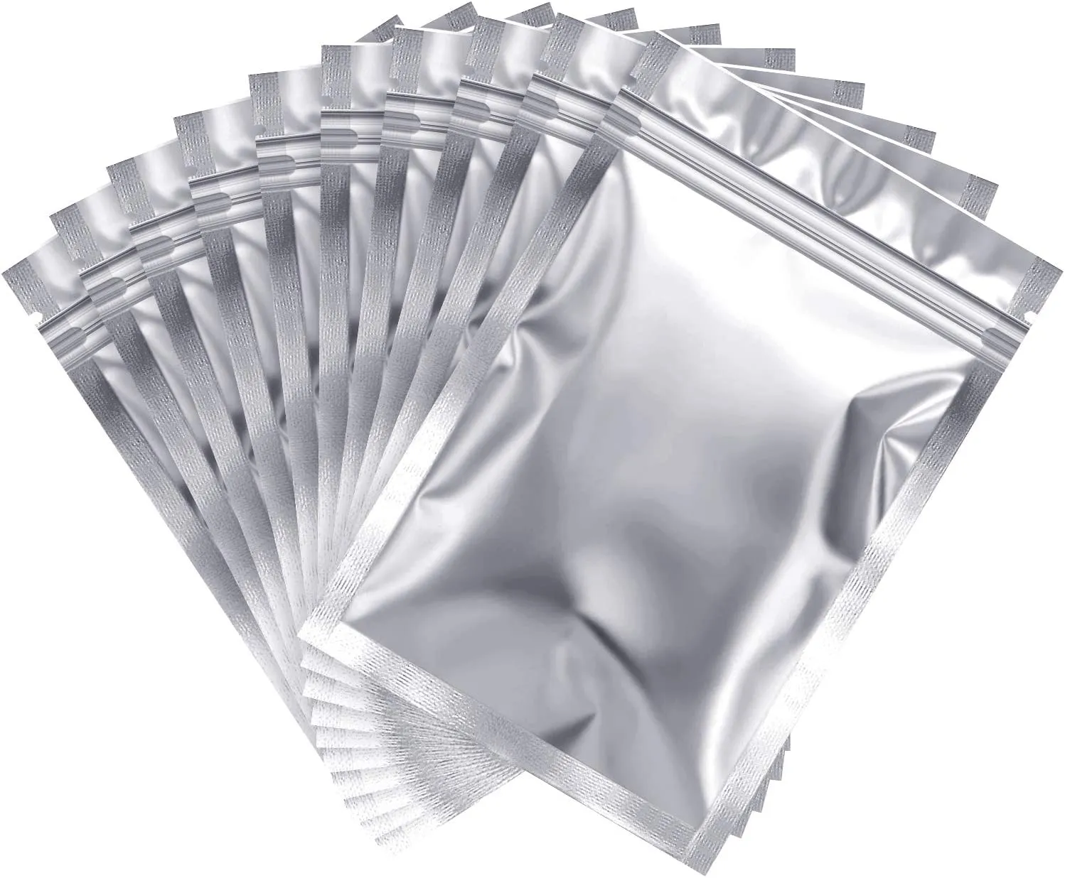 100 Pieces Resealable Smell Proof Bags Foil Pouch Bag Flat Ziplock Bag for Party Favor Food Storage (Green, 4 x 6 Inch)