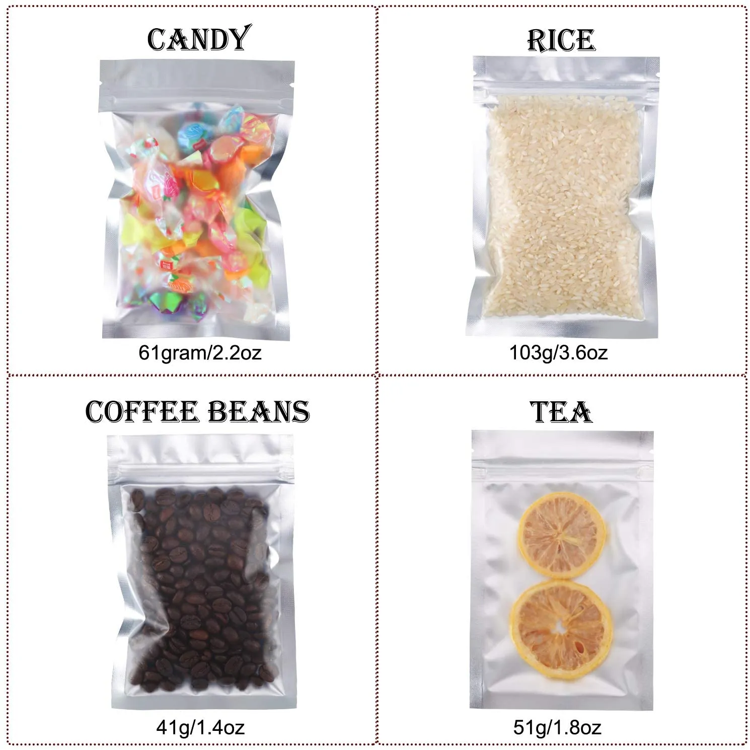100 Pieces Resealable Smell Proof Bags Foil Pouch Bag Flat Ziplock Bag for Party Favor Food Storage (Green, 4 x 6 Inch)