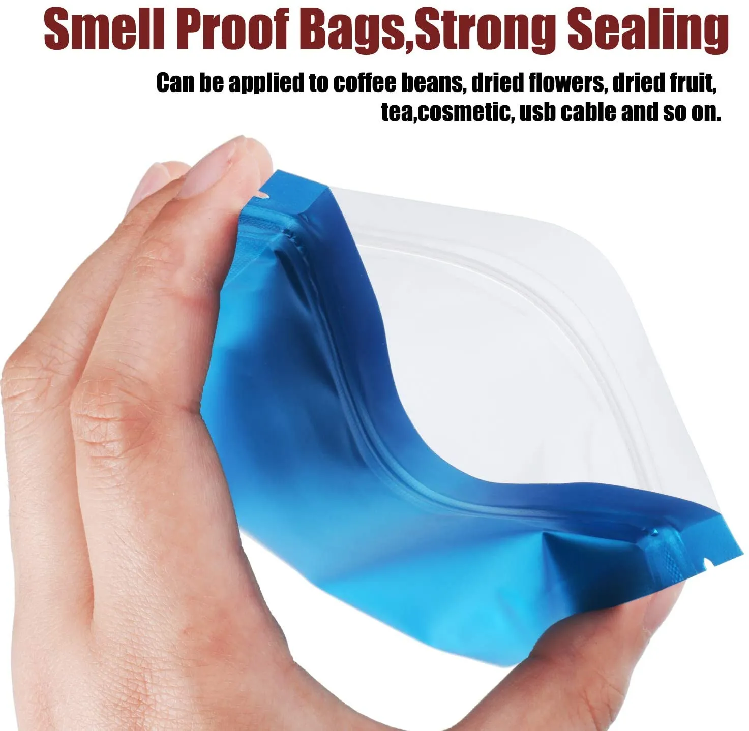 100 Pieces Resealable Smell Proof Bags Foil Pouch Bag Flat Ziplock Bag for Party Favor Food Storage (Green, 4 x 6 Inch)