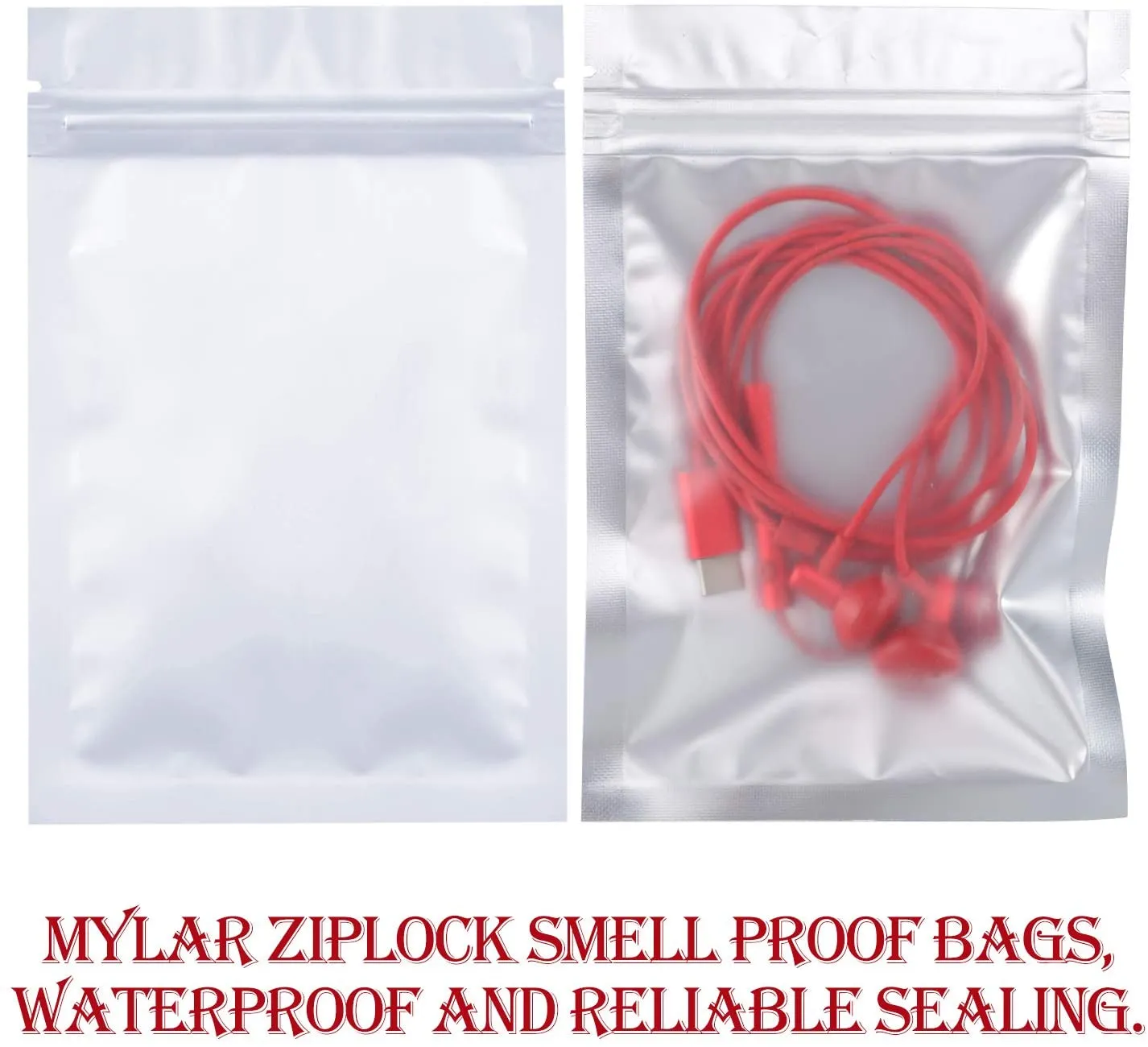 100 Pieces Resealable Smell Proof Bags Foil Pouch Bag Flat Ziplock Bag for Party Favor Food Storage (Green, 4 x 6 Inch)