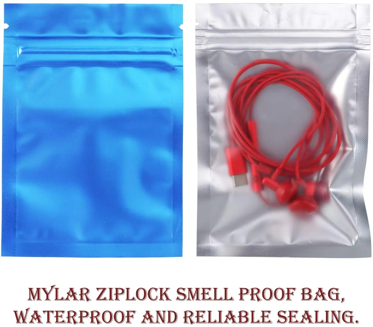 100 Pieces Resealable Smell Proof Bags Foil Pouch Bag Flat Ziplock Bag for Party Favor Food Storage (Green, 4 x 6 Inch)