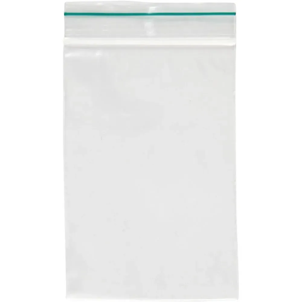 100 x Transparent Resealable Zip Lock Plastic Bags Packaging Stroring 8cm x 12cm