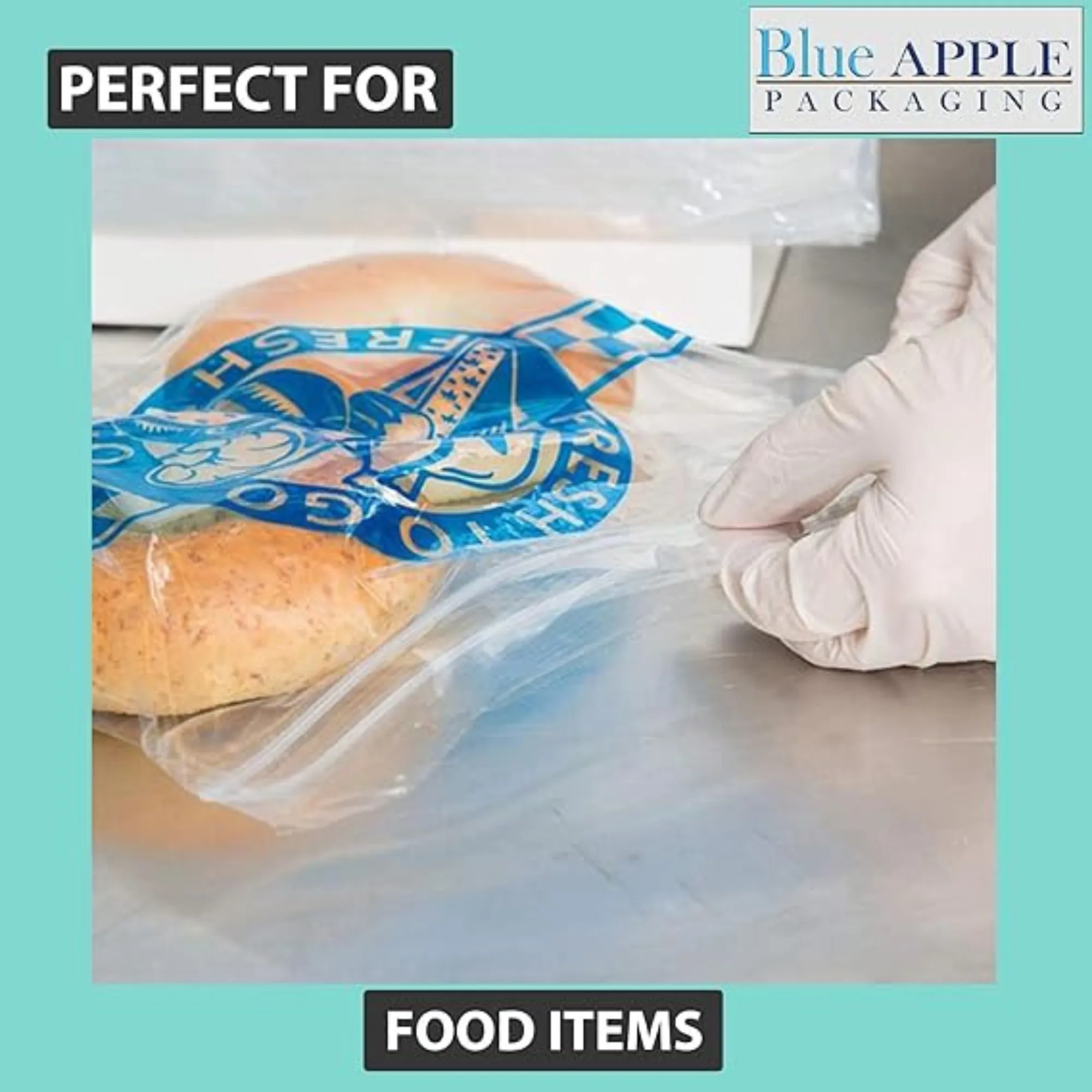 10.5X8 inches Deli Bags Slide Seal Printed Fresh To Go One Color 1 Mil LDPE