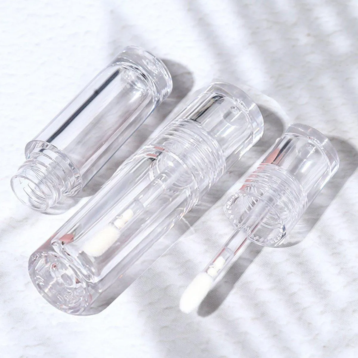 10pcs 3ml Transparent Lip Gloss Tubes Small Capacity Lip Glaze Containers