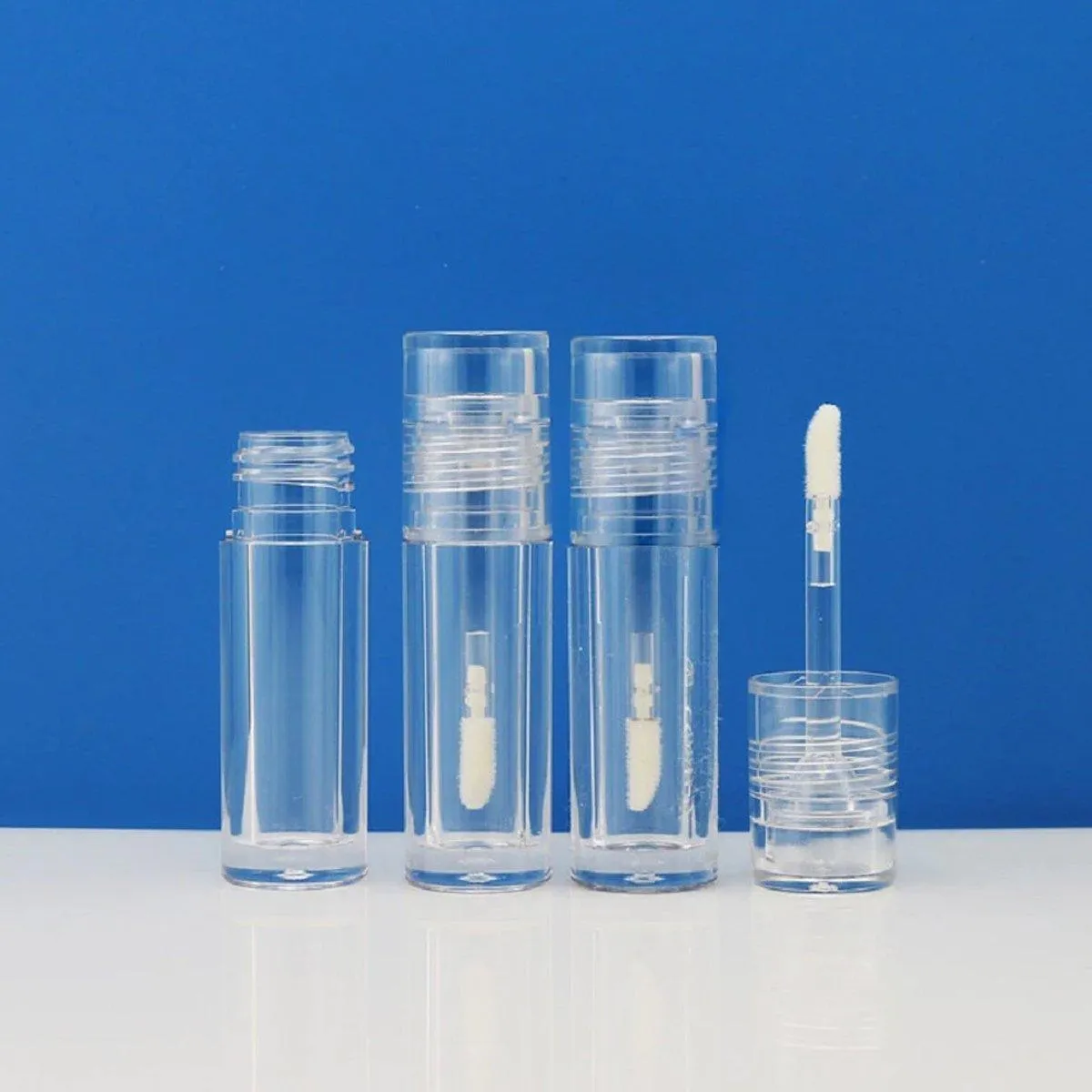 10pcs 3ml Transparent Lip Gloss Tubes Small Capacity Lip Glaze Containers