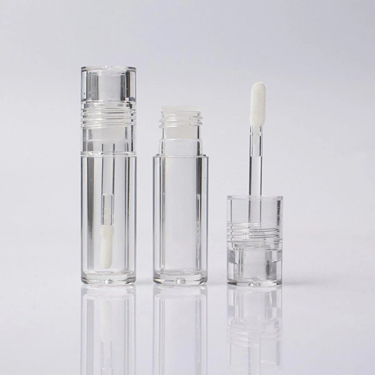 10pcs 3ml Transparent Lip Gloss Tubes Small Capacity Lip Glaze Containers