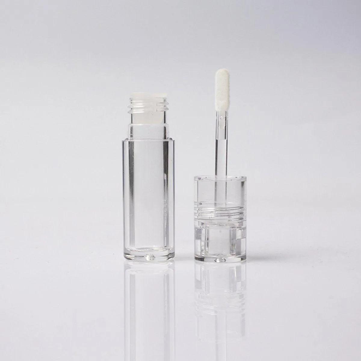 10pcs 3ml Transparent Lip Gloss Tubes Small Capacity Lip Glaze Containers