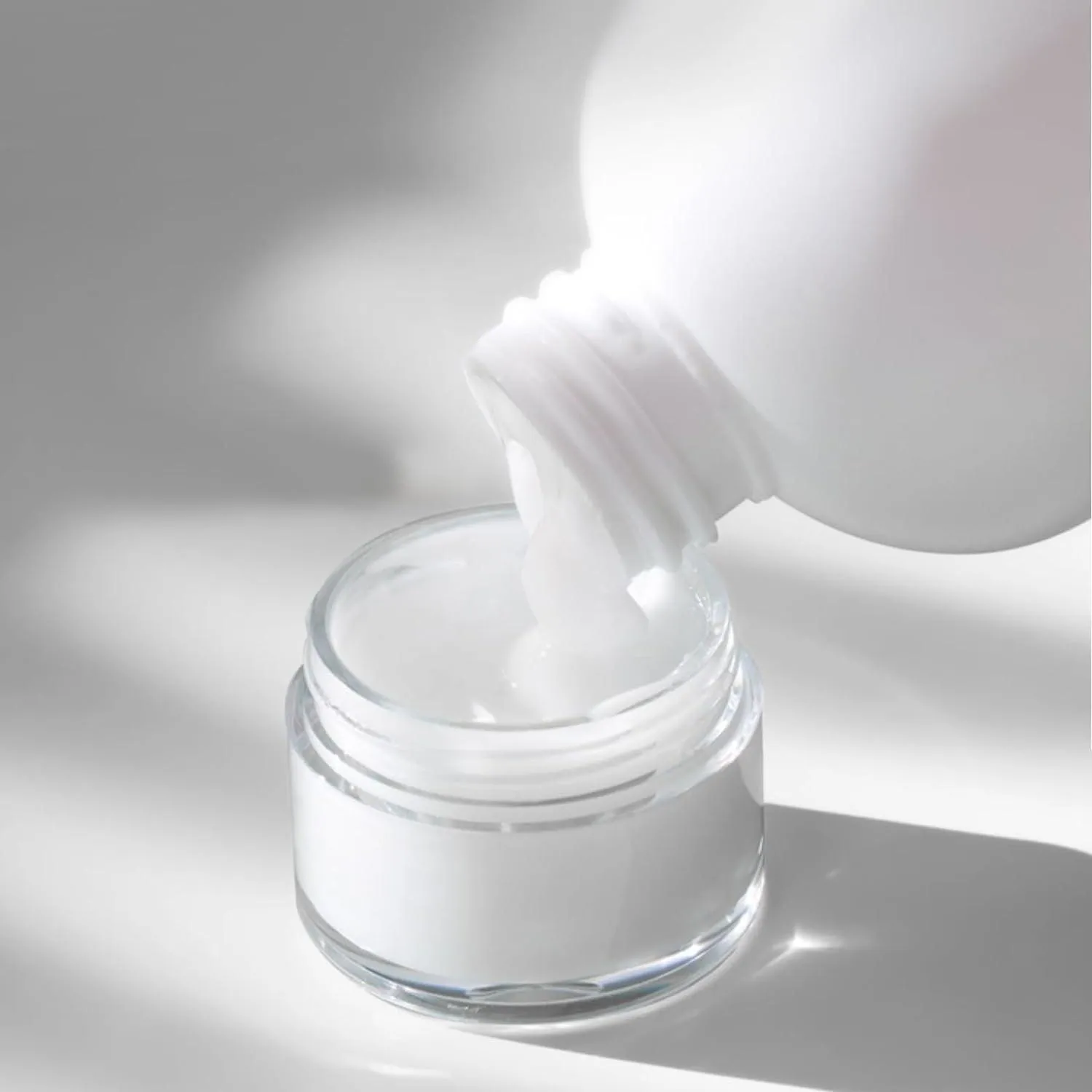 10pcs Transparent Wide Mouth Cream Dispenser White Lid Bottle Plastic Jar