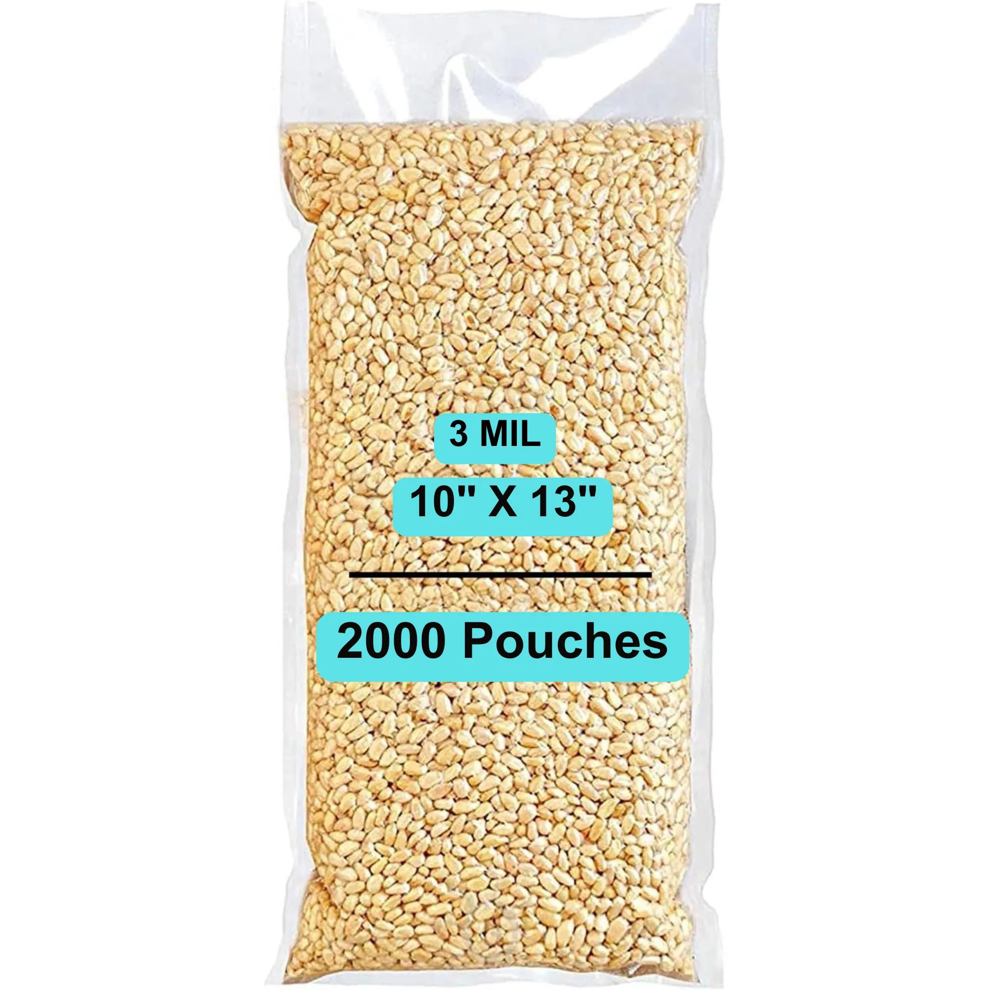 10X13 inches Vacuum Pouches Laminated 3 Mil Poly-Nylon (PN)