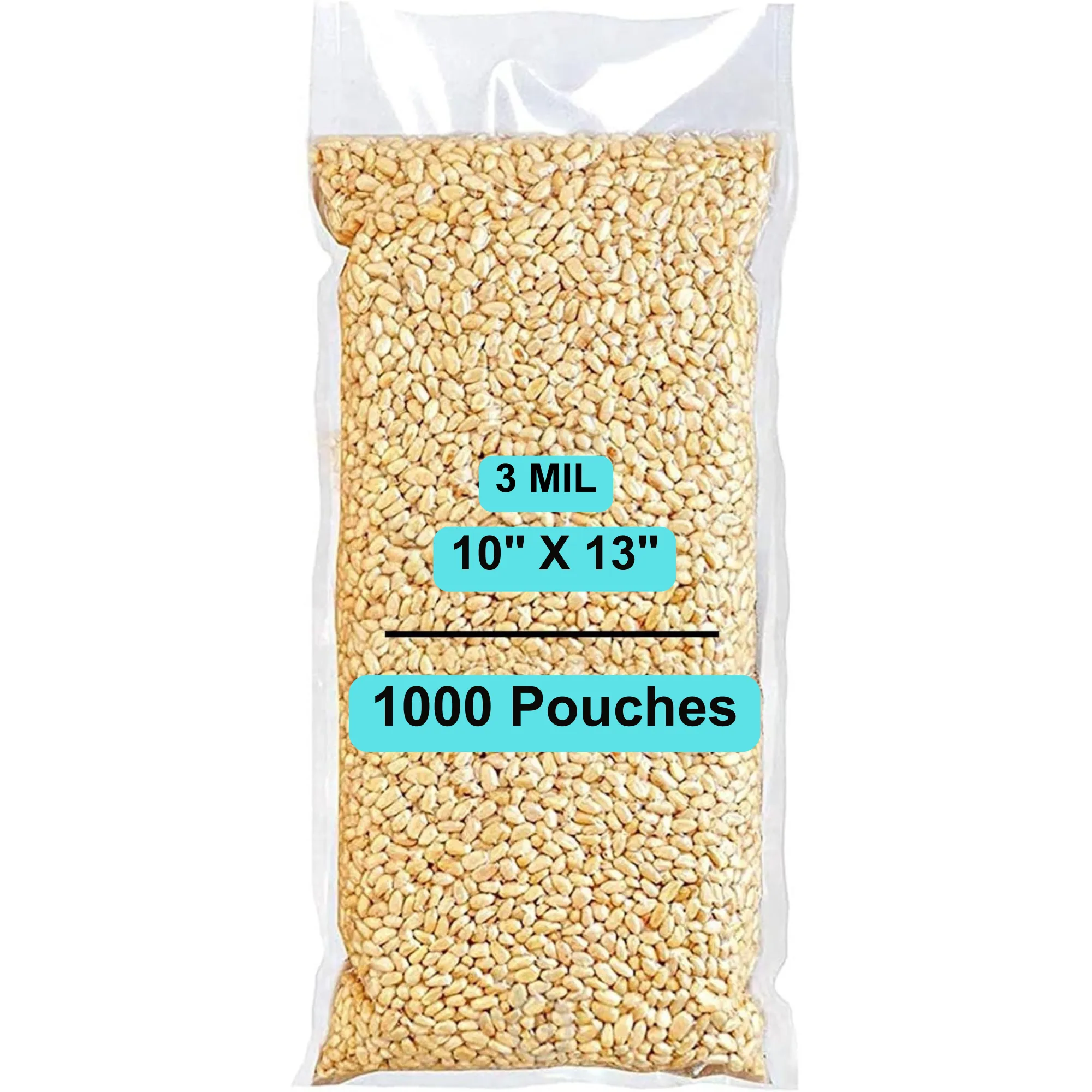 10X13 inches Vacuum Pouches Laminated 3 Mil Poly-Nylon (PN)