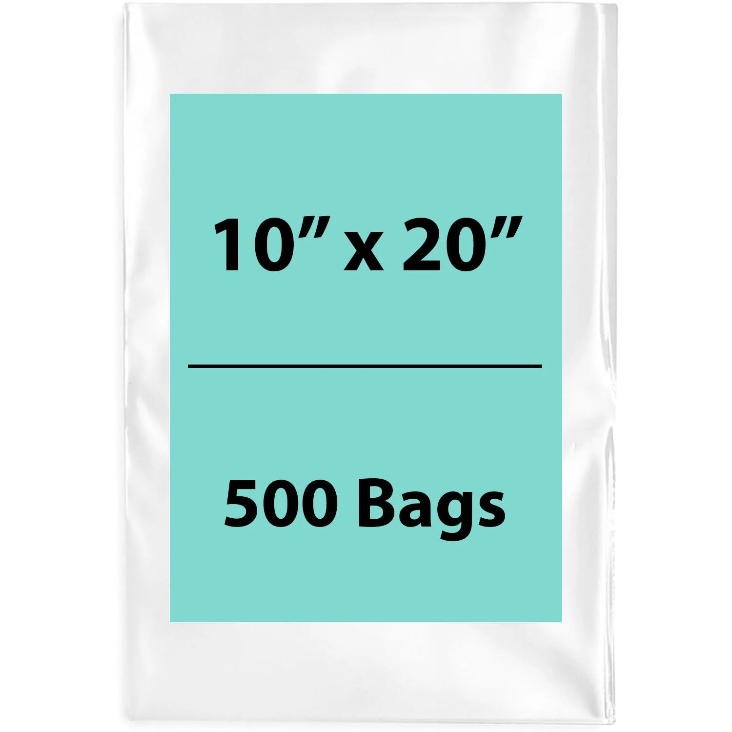 10X20 inches Clear Flat Poly Bags 4Mil Open Top (LDPE)