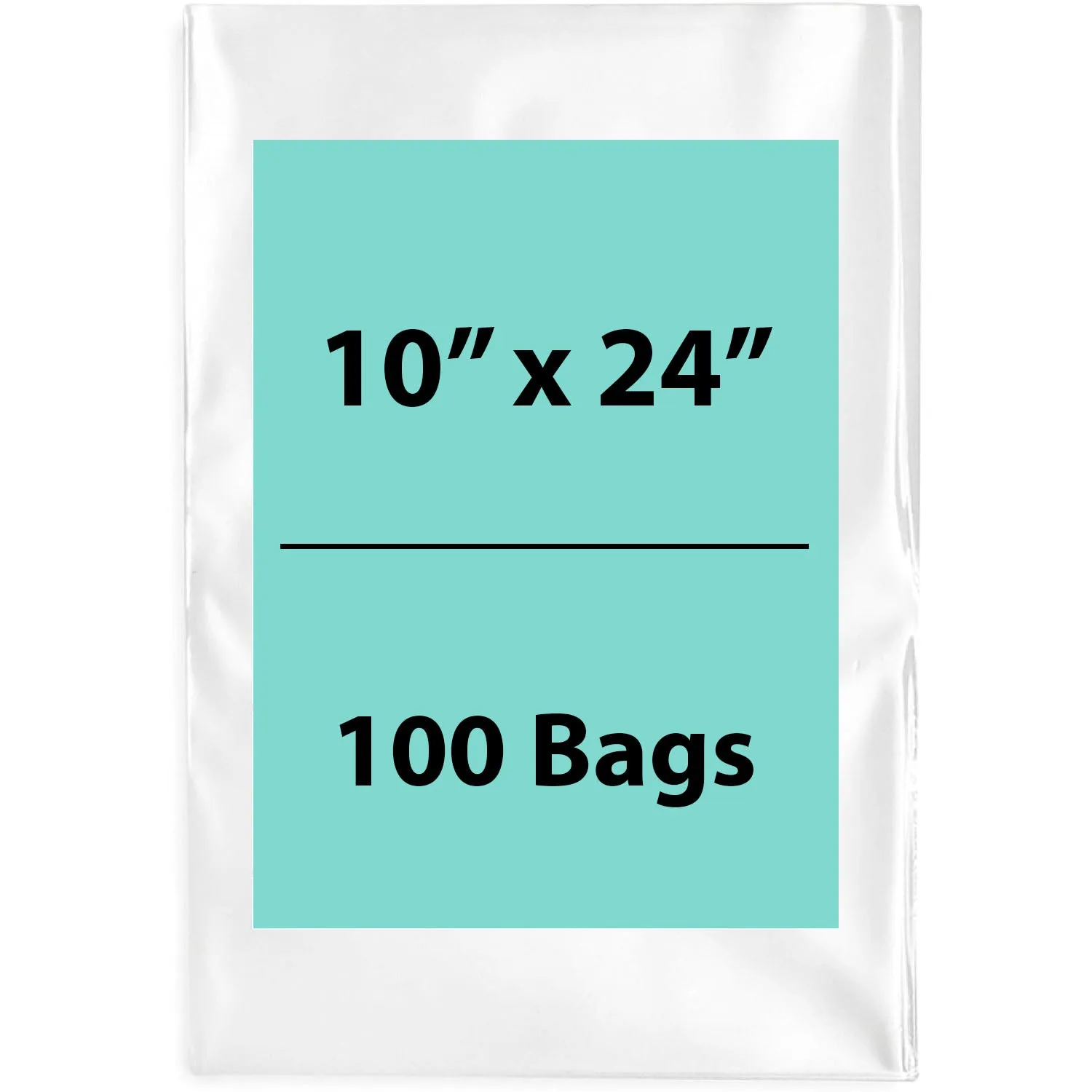 10X24 inches Clear Flat Poly Bags 4Mil Open Top (LDPE)