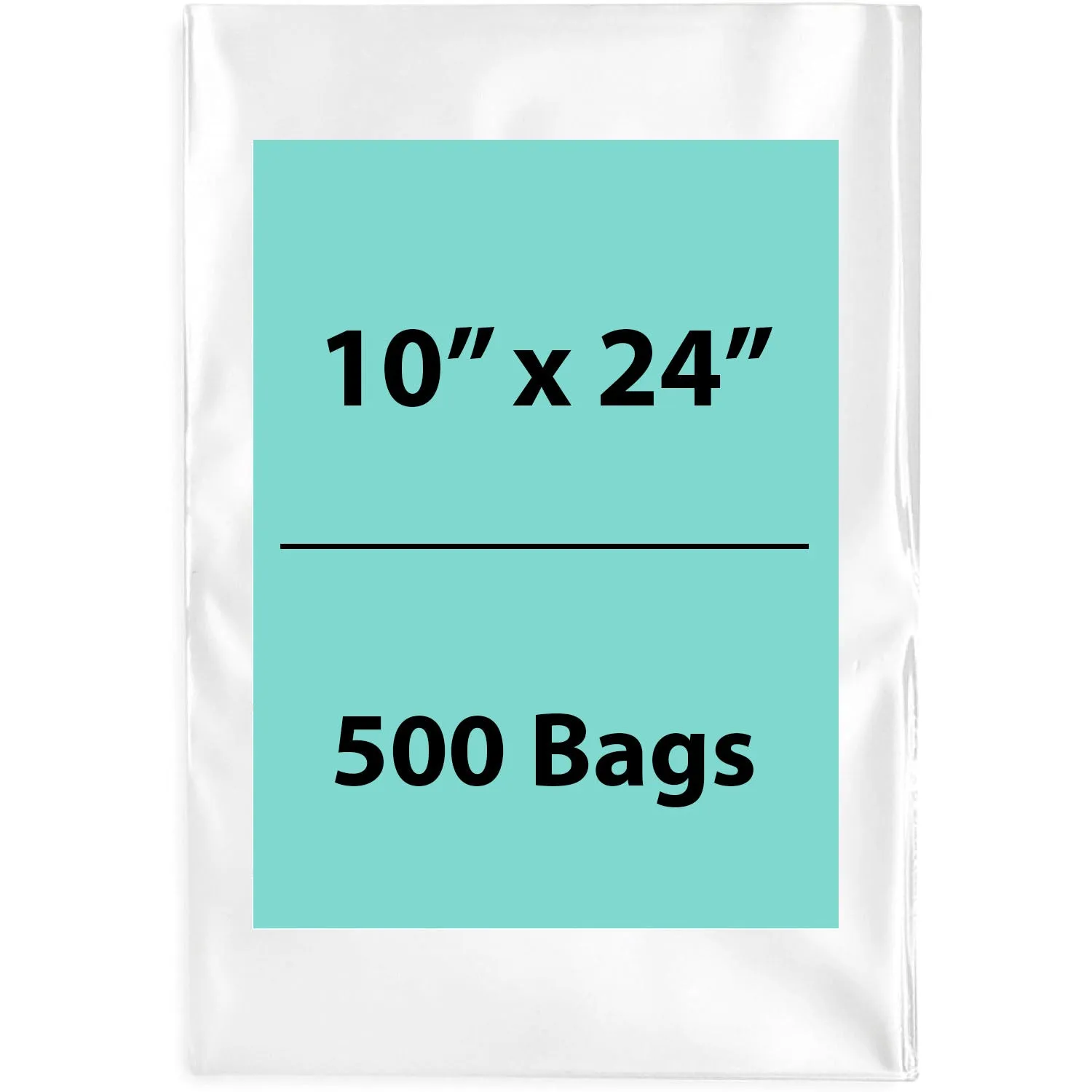 10X24 inches Clear Flat Poly Bags 4Mil Open Top (LDPE)