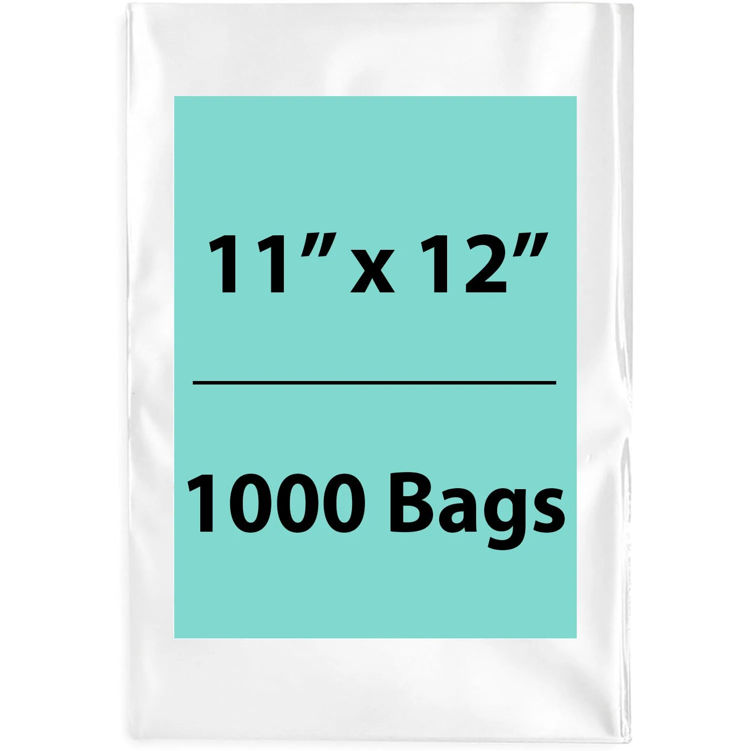 11X12 inches Clear Flat Poly Bags 1.5Mil Open Top (LDPE)