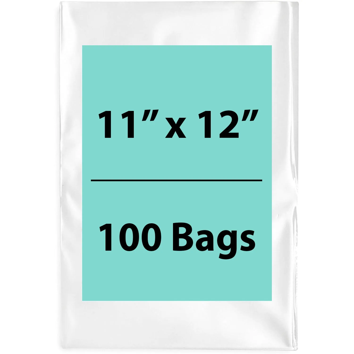 11X12 inches Clear Flat Poly Bags 1.5Mil Open Top (LDPE)