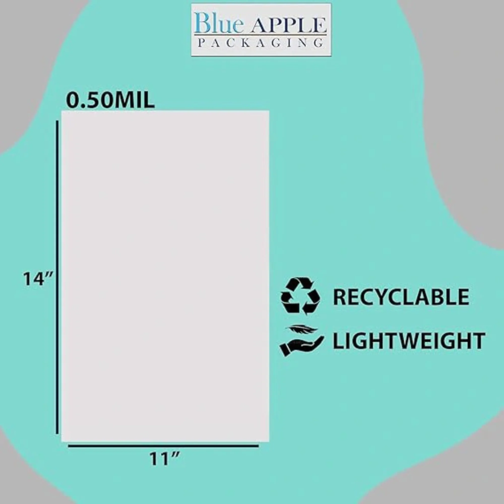 11X14 inches Utility Storage Poly Bags on a Roll 0.5 mil HDPE