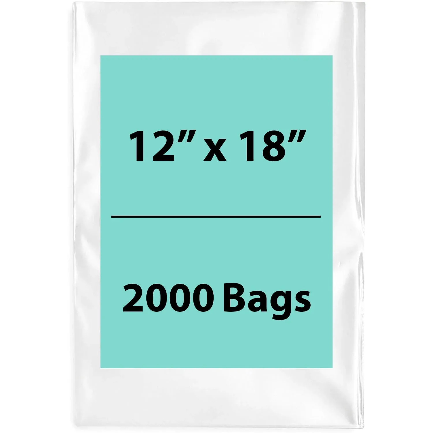 12X18 inches Clear Flat Poly Bags 1Mil Open Top (LLDPE)