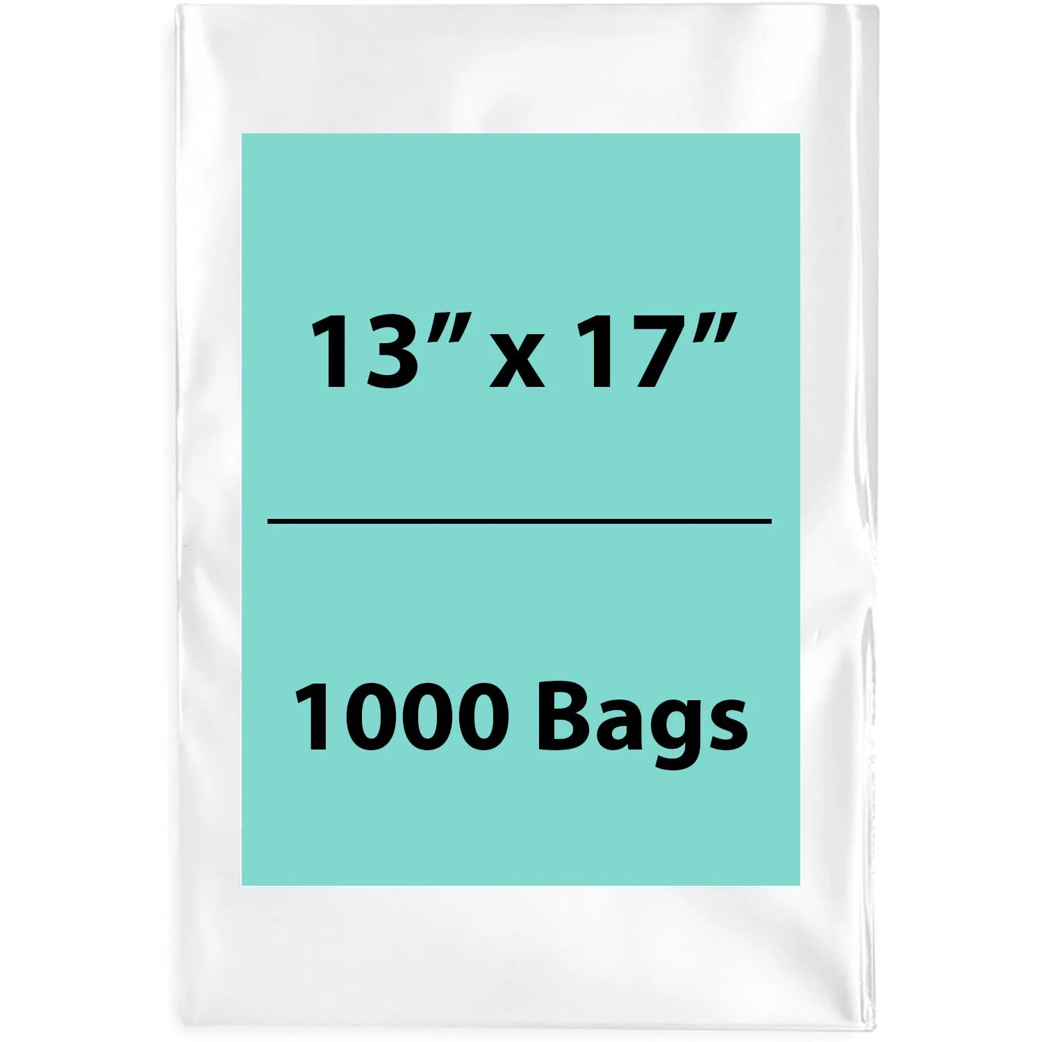 13X17 inches Clear Flat Poly Bags 1.5Mil Open Top (LDPE)