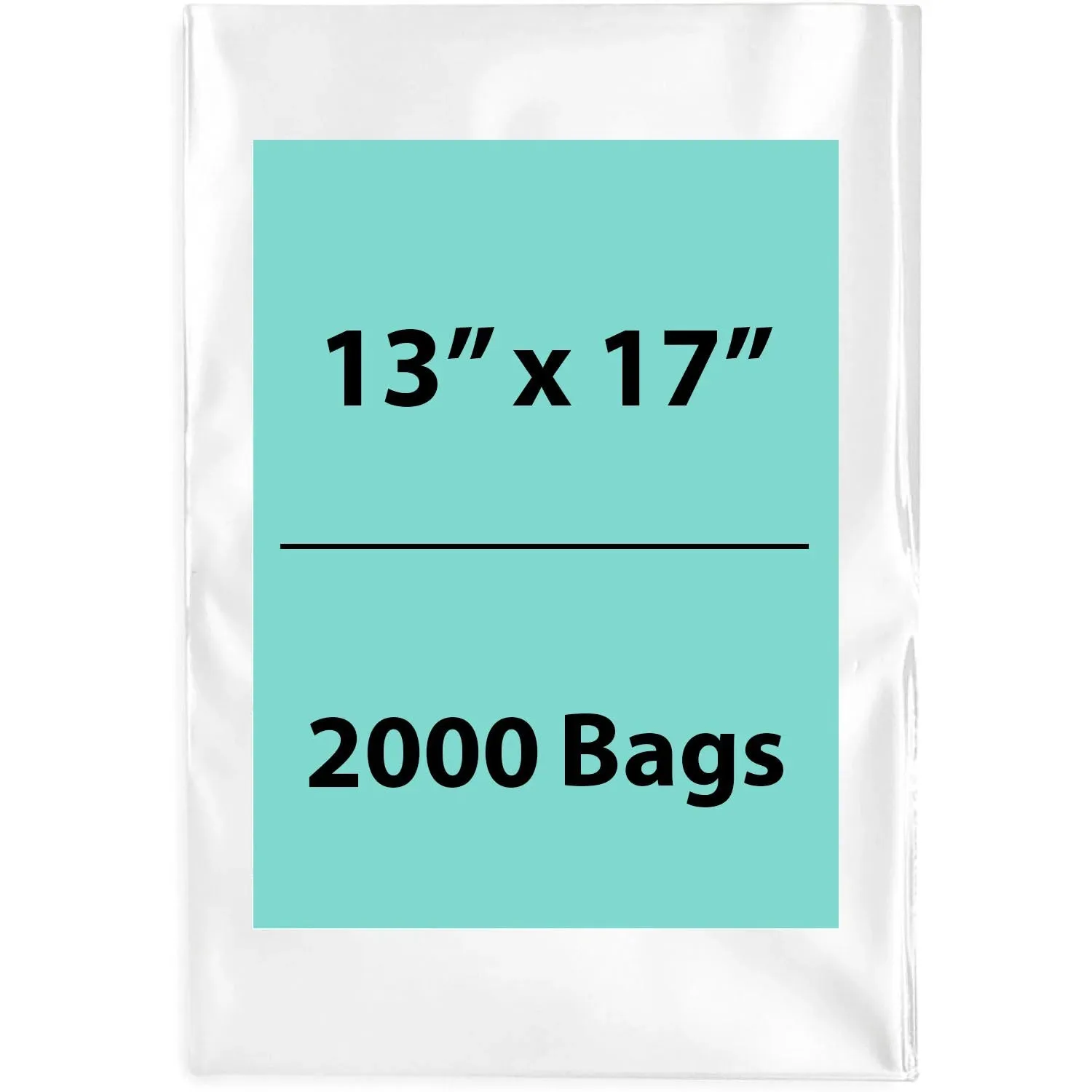 13X17 inches Clear Flat Poly Bags 1.5Mil Open Top (LDPE)