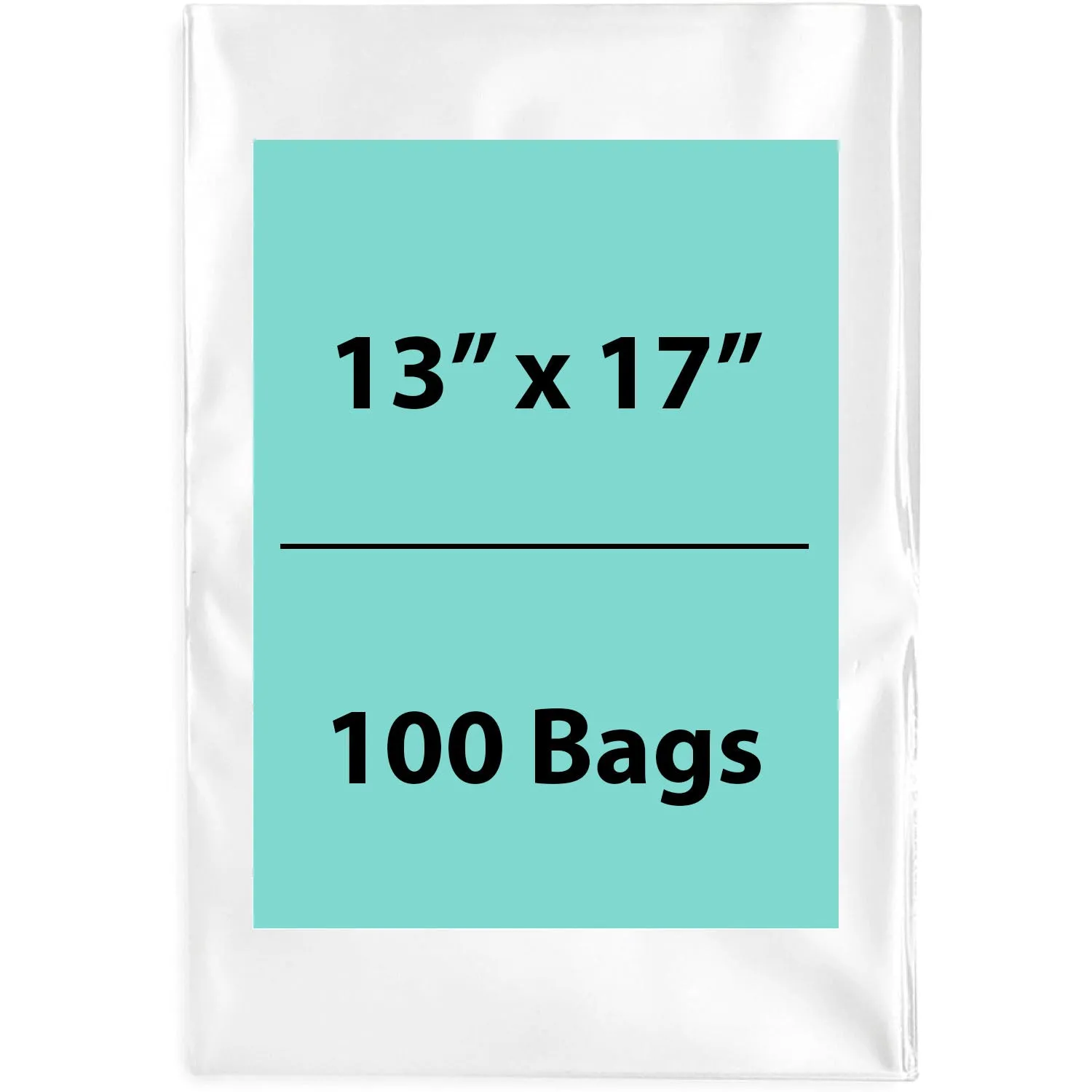 13X17 inches Clear Flat Poly Bags 1.5Mil Open Top (LDPE)