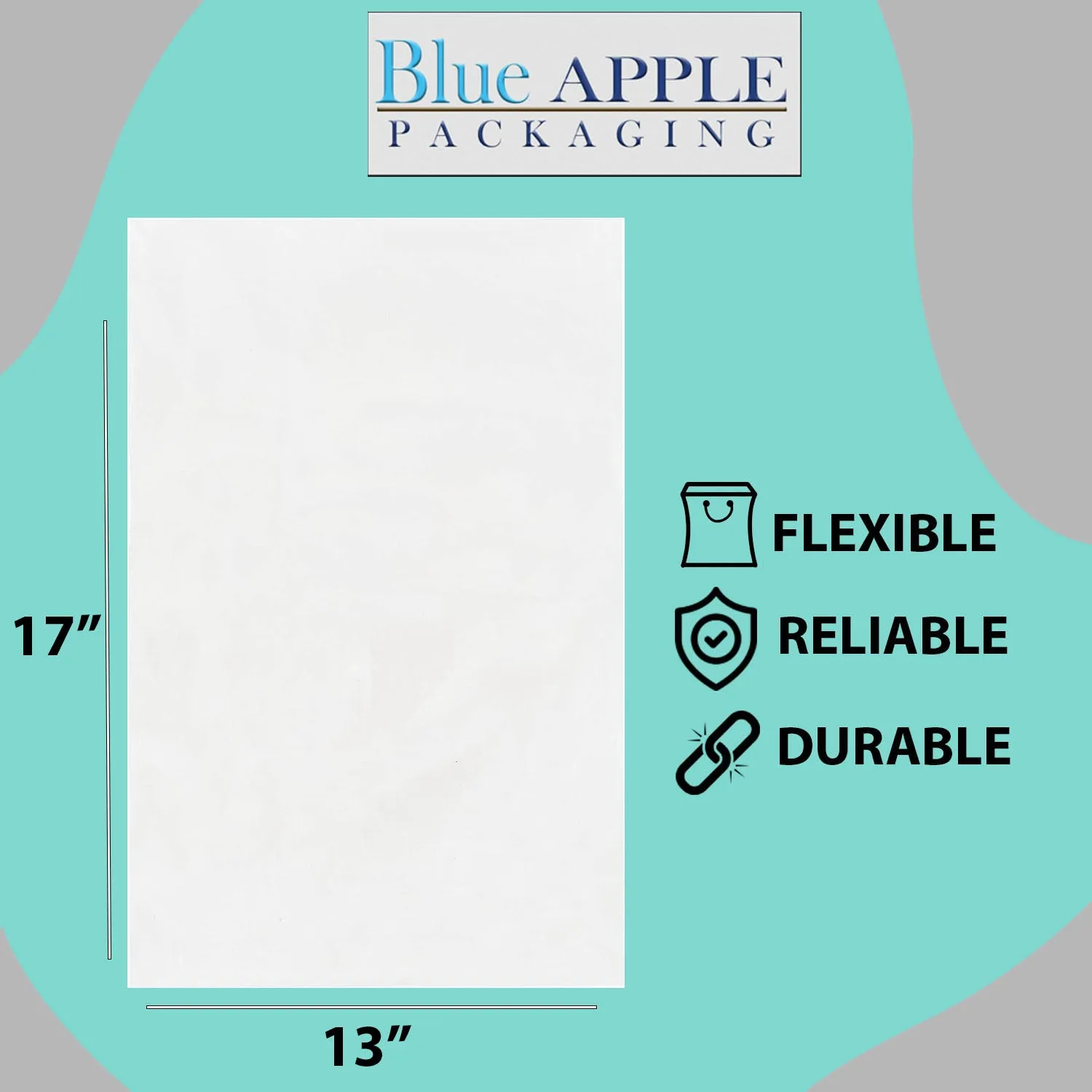 13X17 inches Clear Flat Poly Bags 1.5Mil Open Top (LDPE)