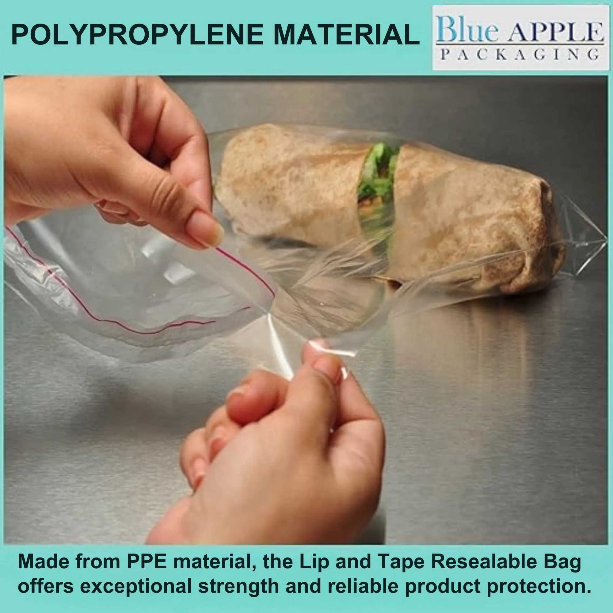 14X7 3 inches Lip and Tape Resealable Bags Co-Extruded 1.25 Mil PPE