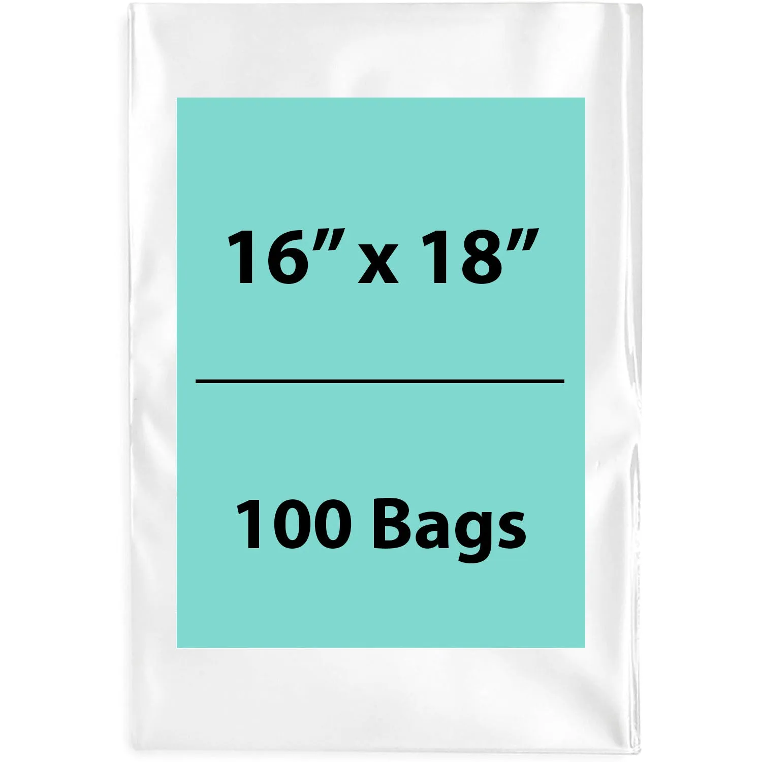 16X18 inches Clear Flat Poly Bags 3Mil Open Top (LDPE)