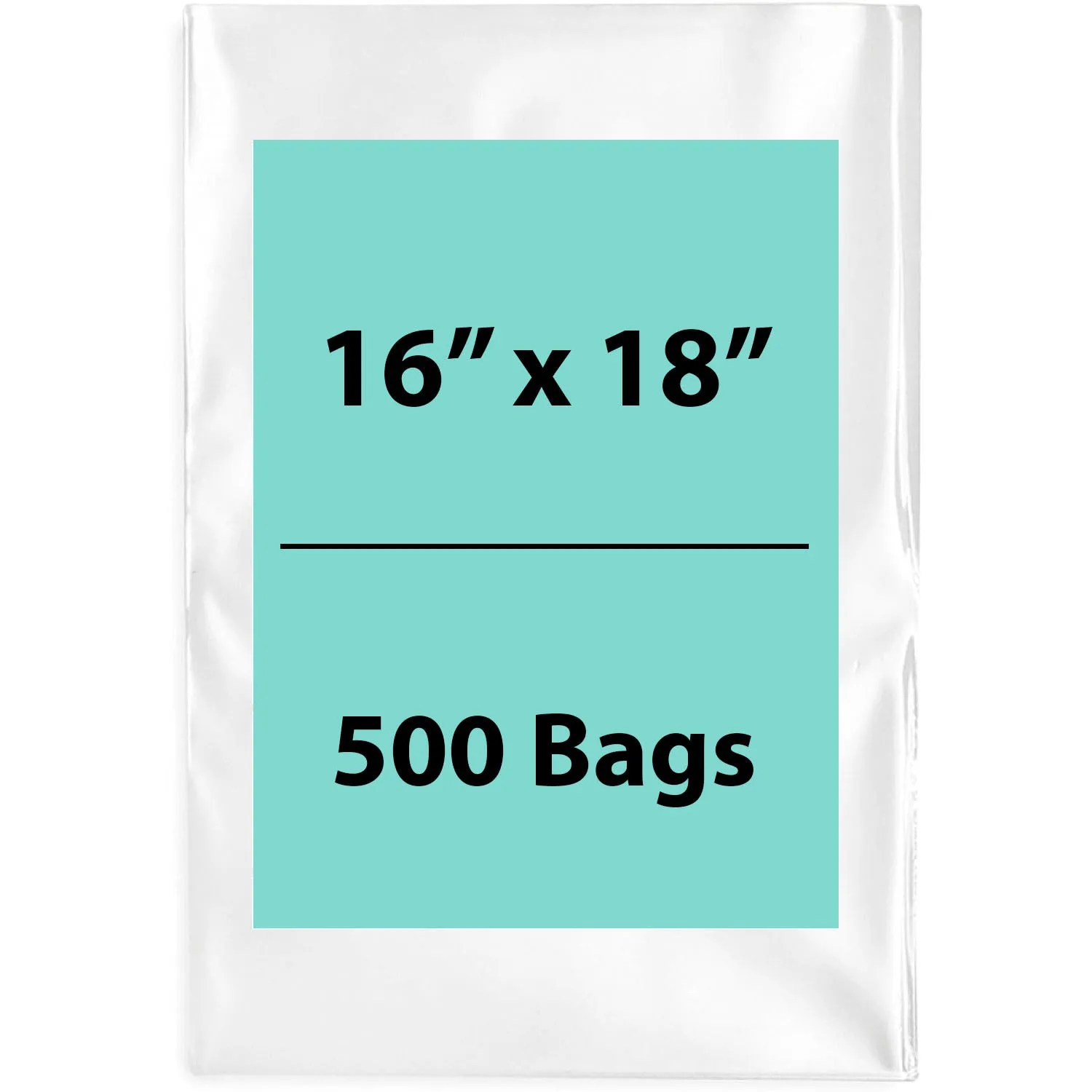 16X18 inches Clear Flat Poly Bags 3Mil Open Top (LDPE)