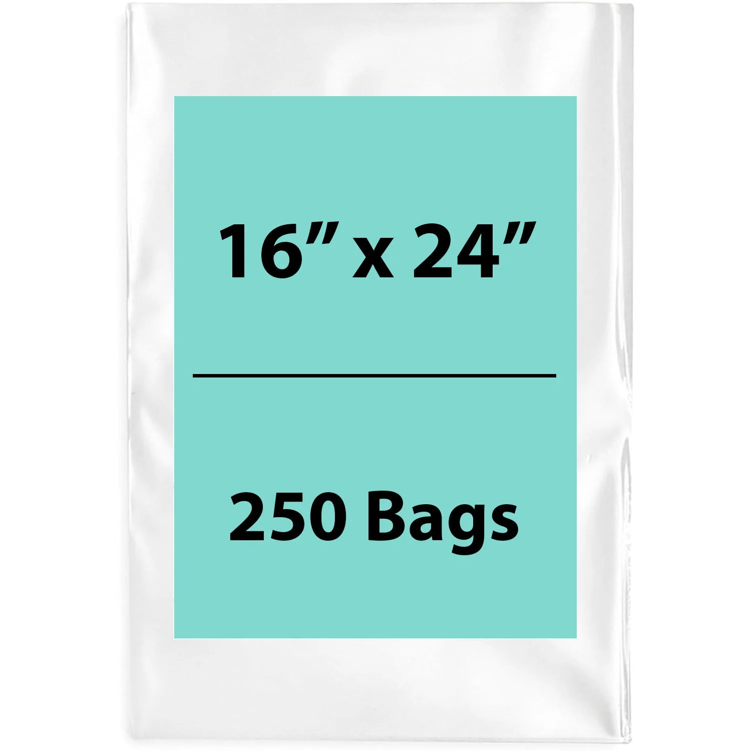 16X24 inches Clear Flat Poly Bags 4Mil Open Top (LDPE)