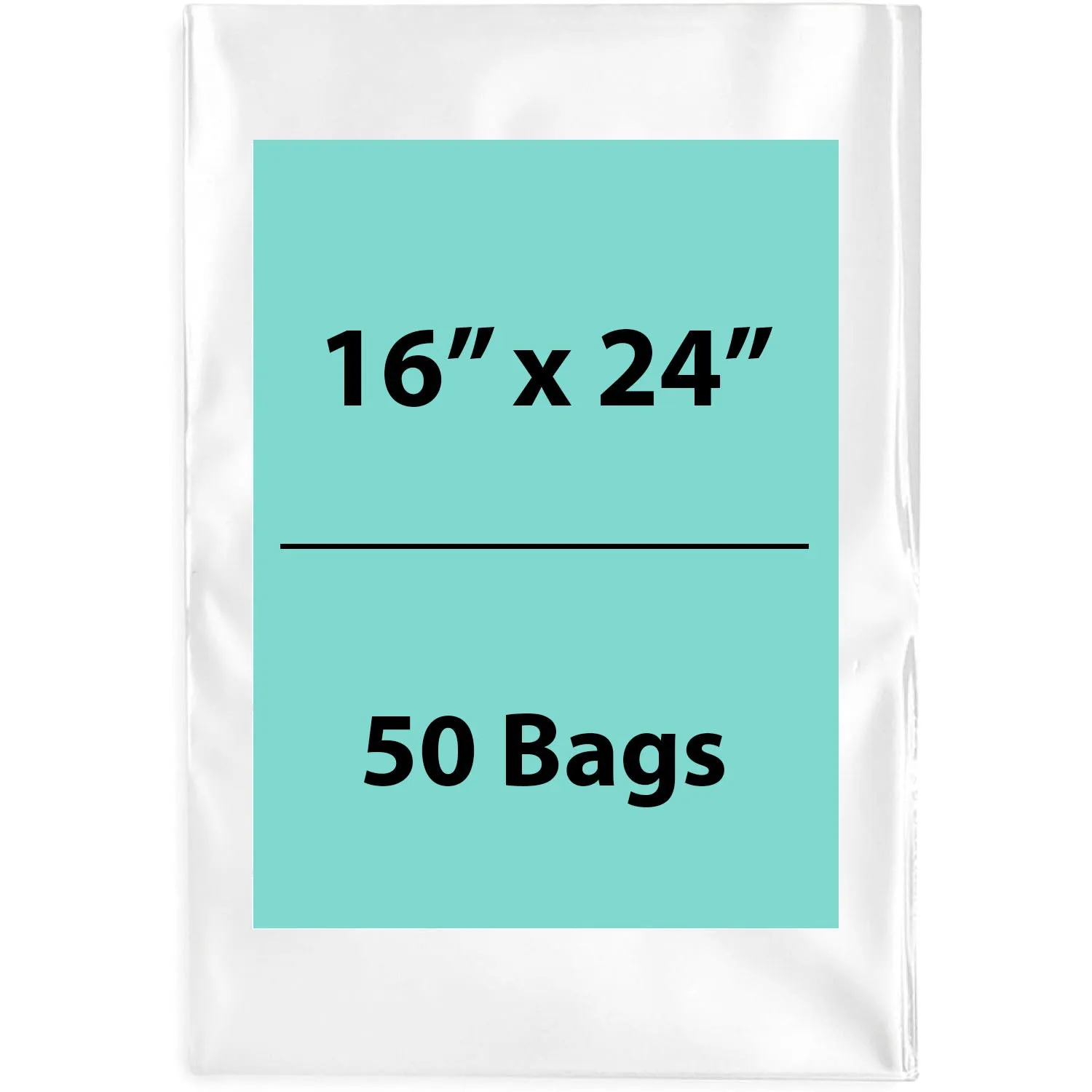 16X24 inches Clear Flat Poly Bags 4Mil Open Top (LDPE)