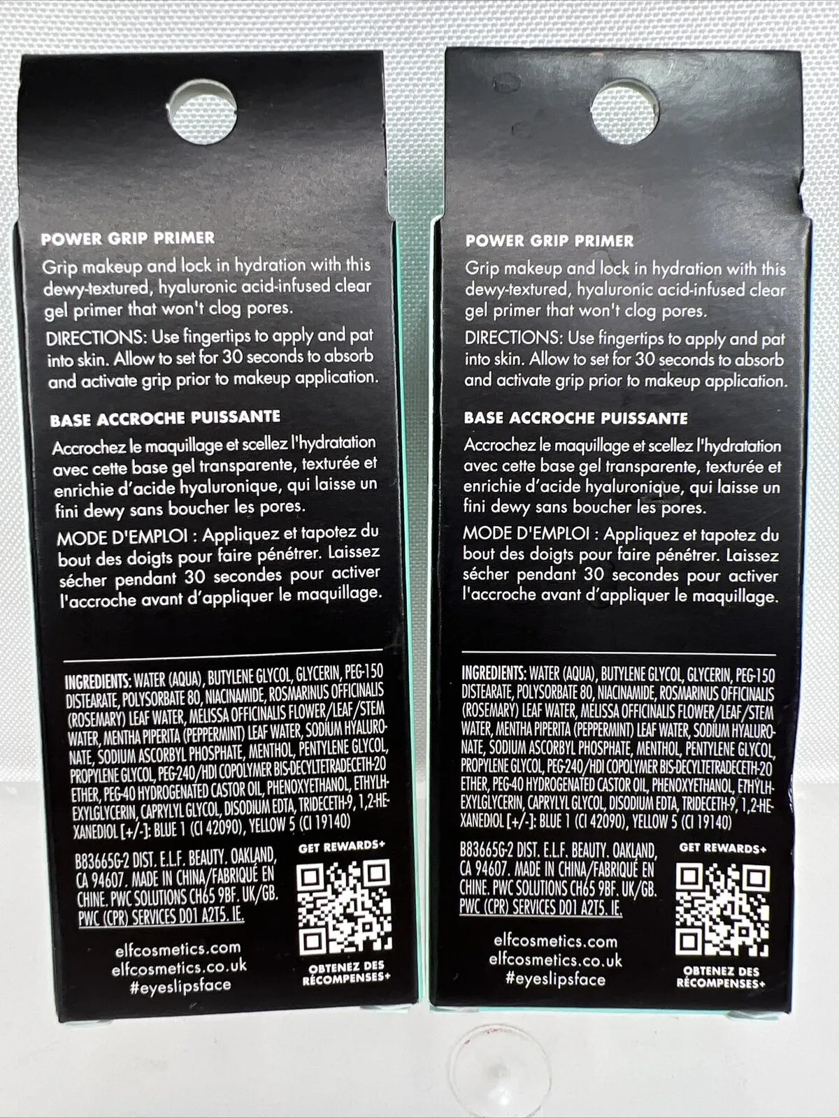 (2) Elf Power Grip Base Primer 0.5oz/15mL Clear Transparent Vegan Cruelty Free