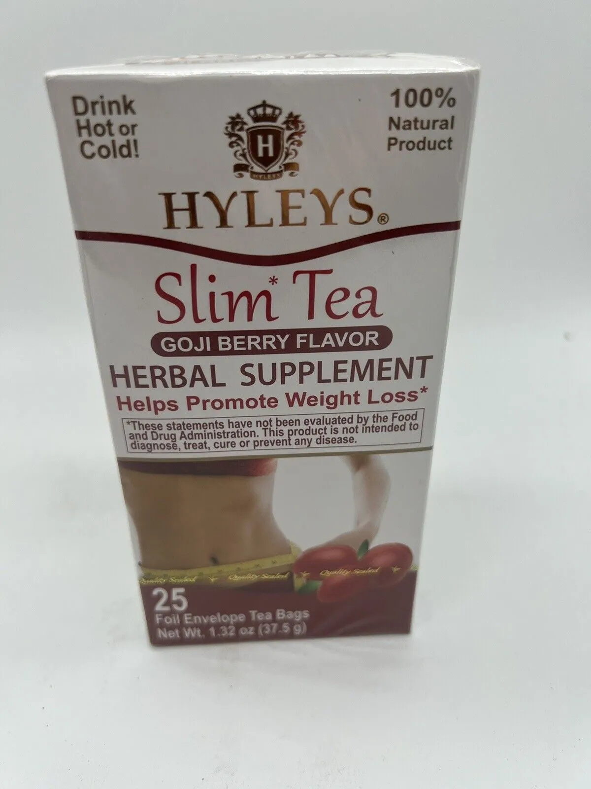 (2) Hyleys Slim Green Tea Açaí & Goji Berry ￼￼Metabolism Weight Loss 25 Bags