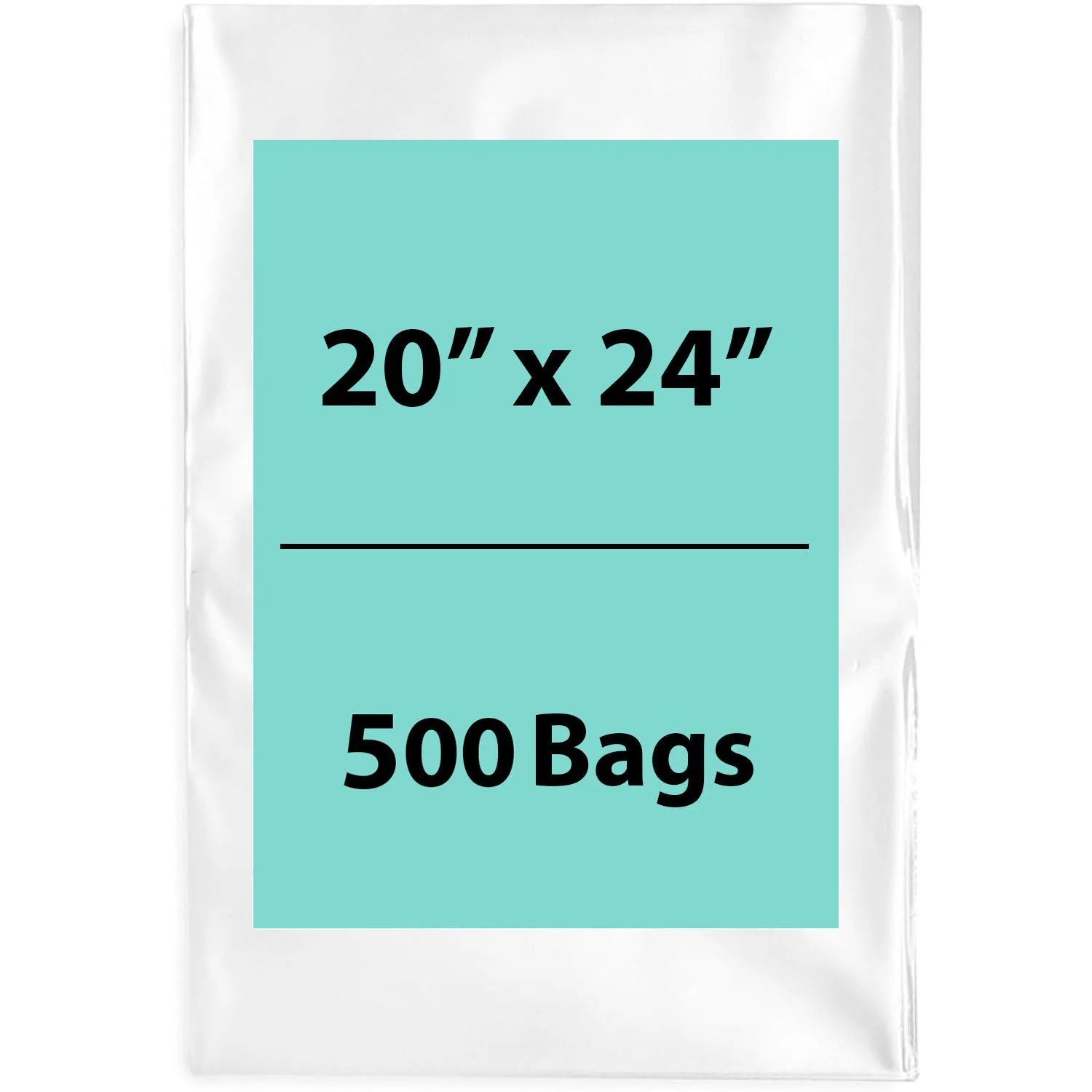 20X24 inches Clear Flat Poly Bags 2Mil Open Top (LDPE)