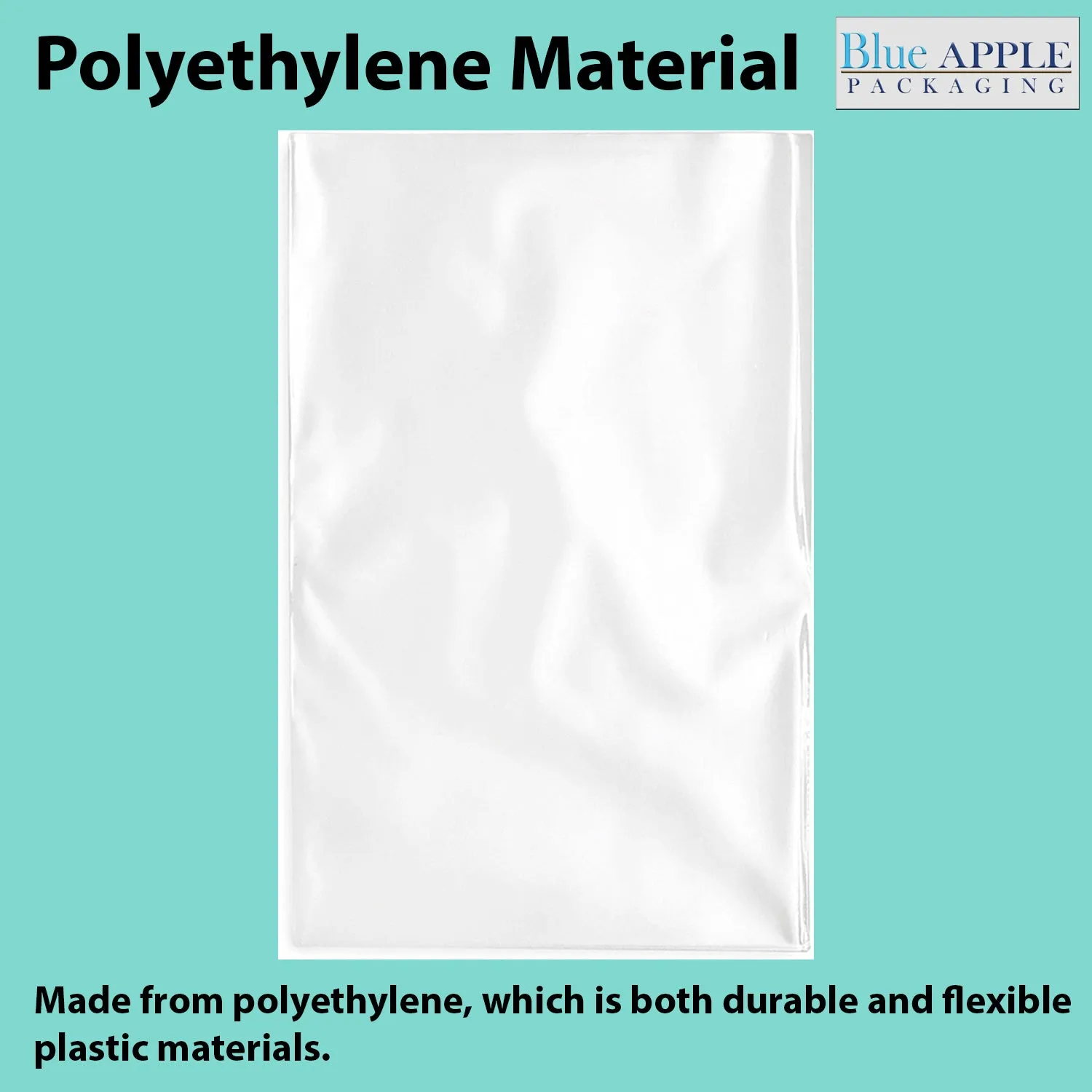 24X42 inches Clear Flat Poly Bags 4Mil Open Top (LDPE)