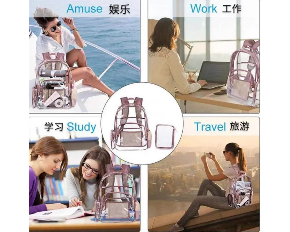 2in1 Transparent Backpack – Bags for Girls/Women