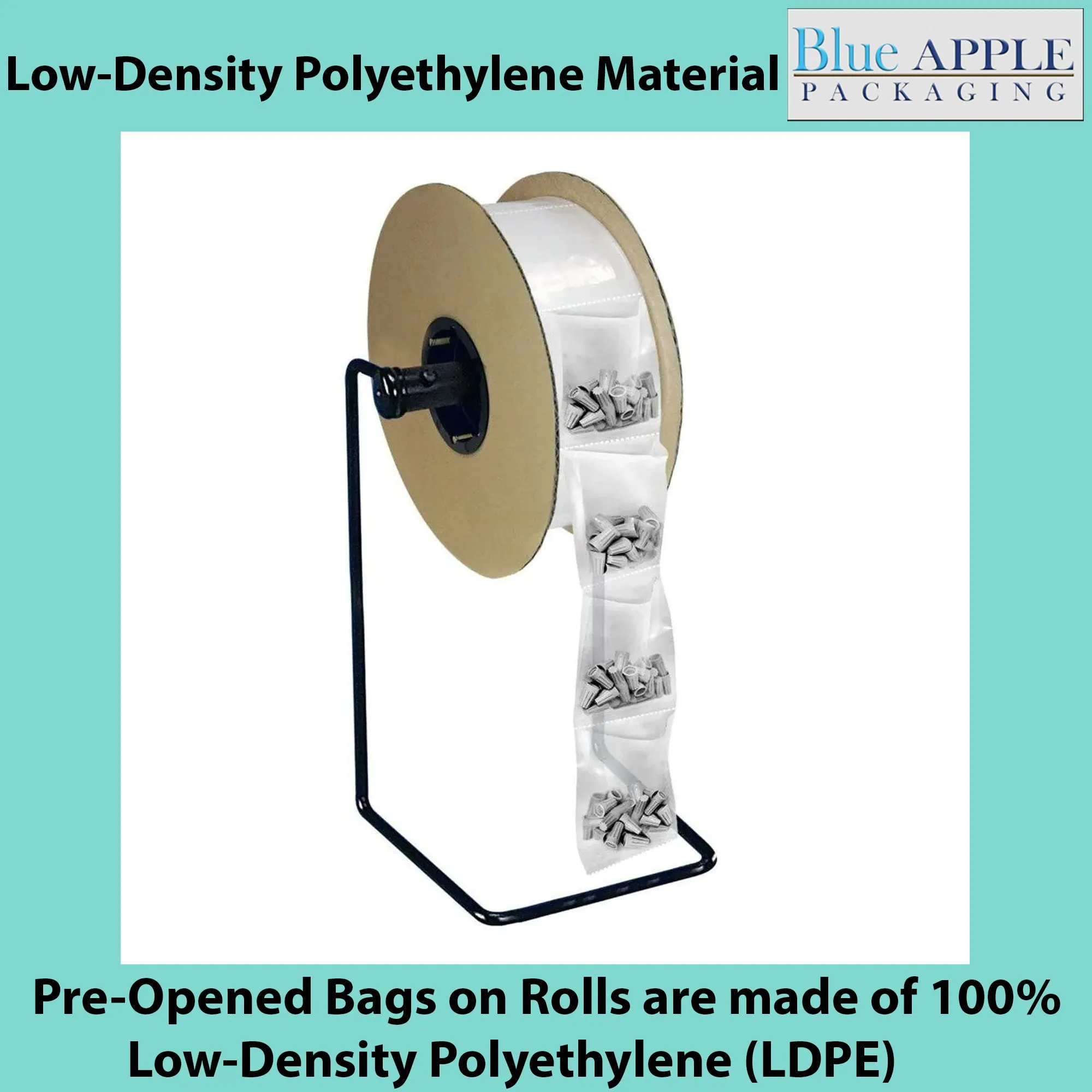 2X4 Inches Kwik-Fill® Pre-Opened Bags on Roll 1.4 Mil Auto Bag 4000/RL