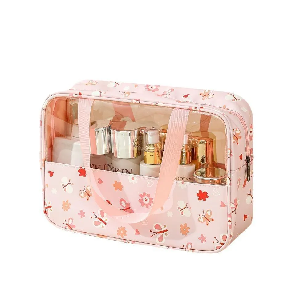 3PCS Large Capacity Transparent Waterproof Makeup Travel Storage Toiletry Bag
