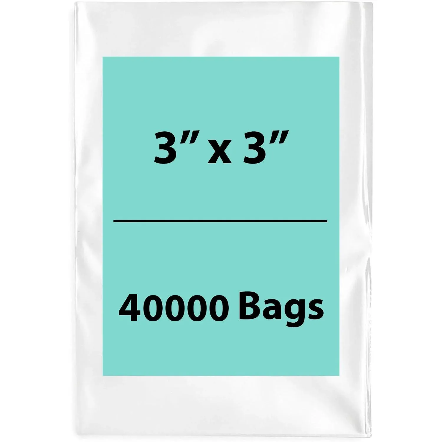 3X3 inches Clear Flat Poly Bags 2Mil Open Top (LDPE)
