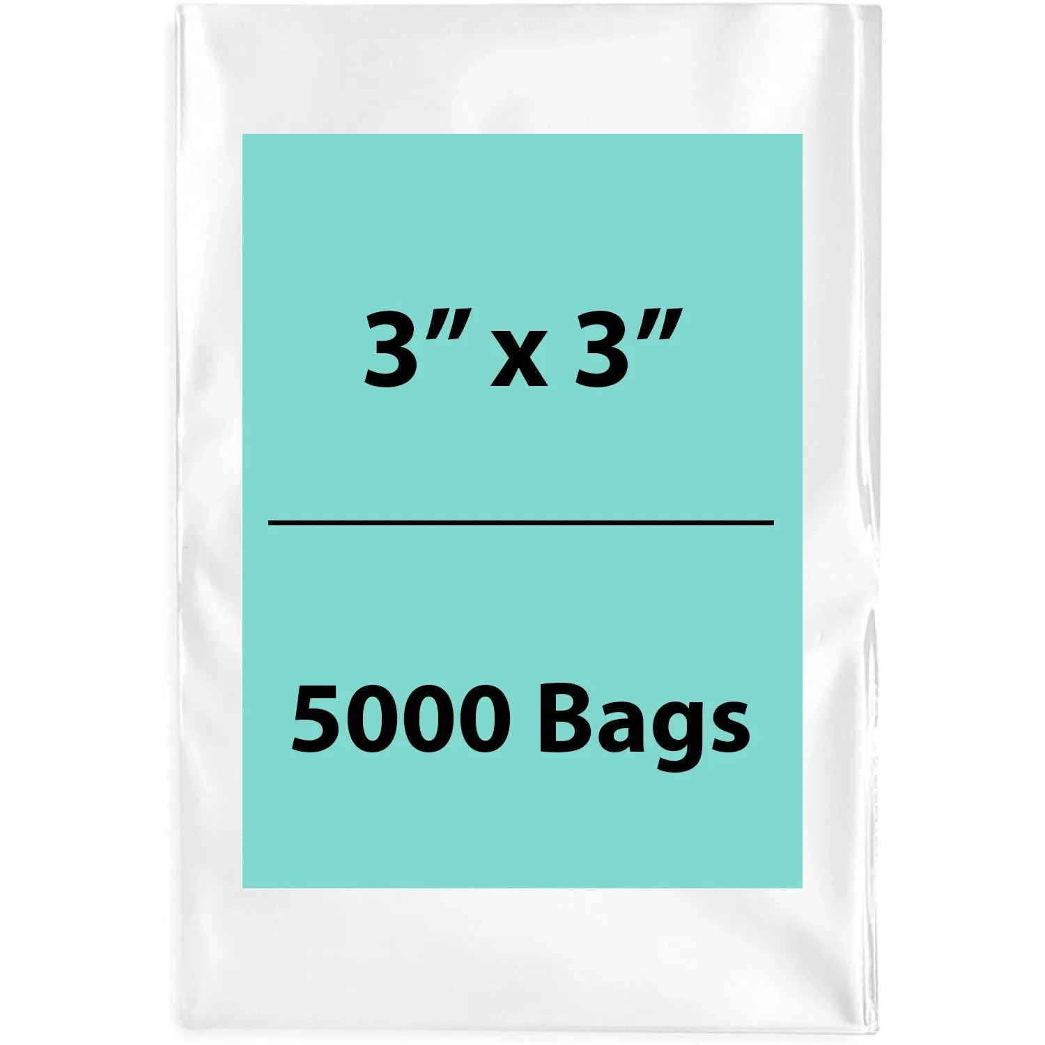 3X3 inches Clear Flat Poly Bags 2Mil Open Top (LDPE)