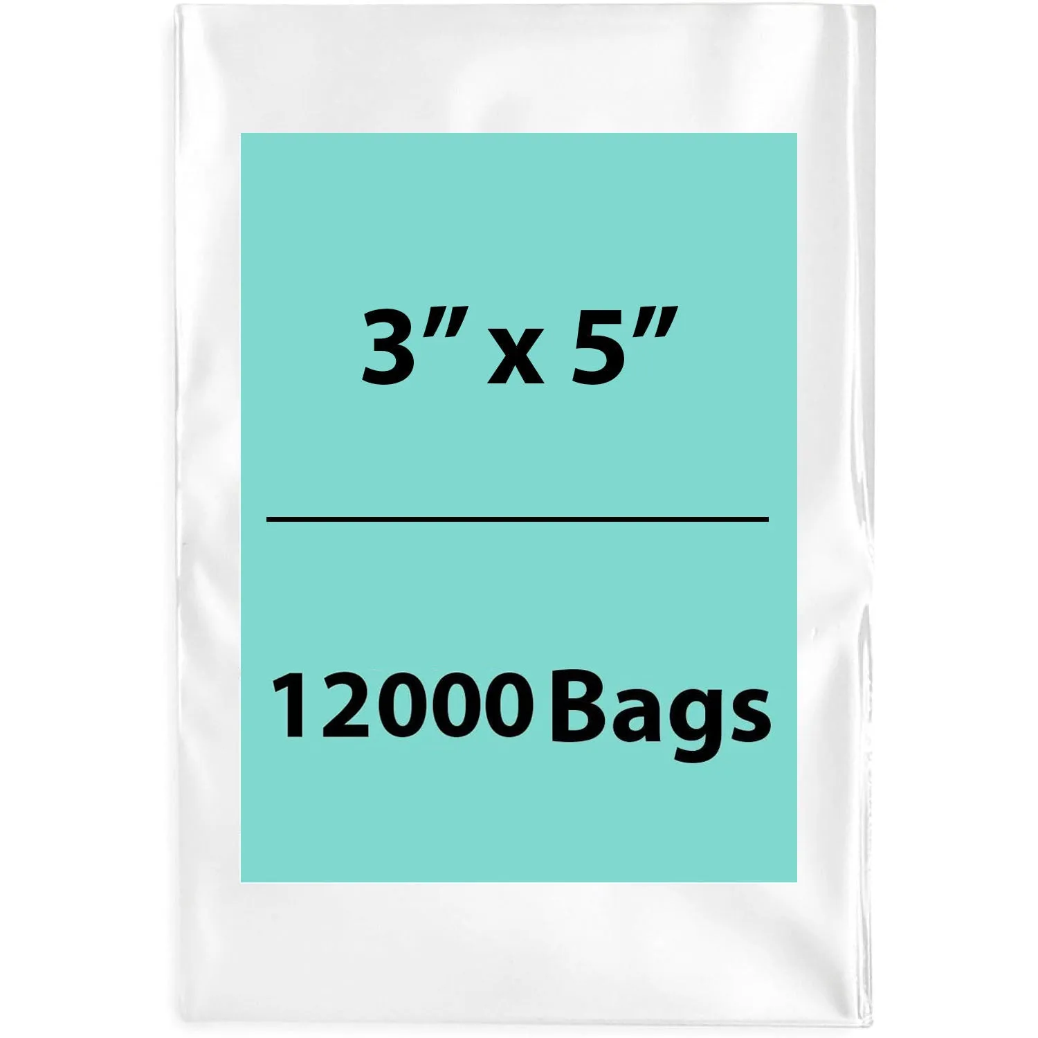 3X5 inches Clear Flat Poly Bags 4Mil Open Top (LDPE)
