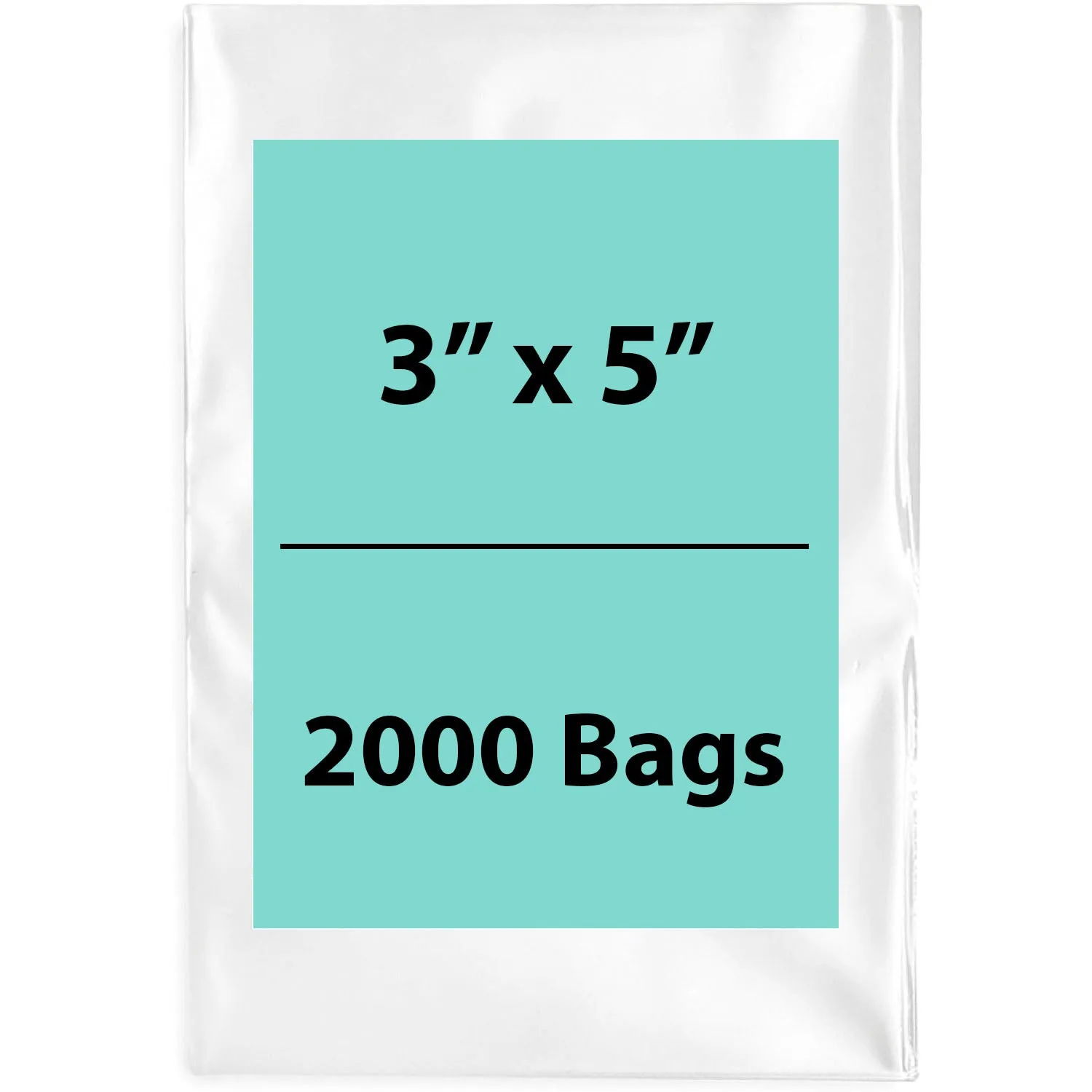 3X5 inches Clear Flat Poly Bags 4Mil Open Top (LDPE)