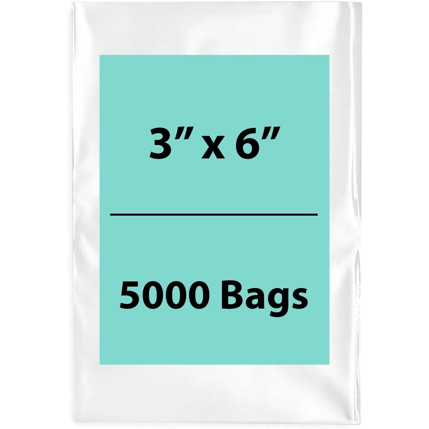3X6 inches Clear Flat Poly Bags 1.5Mil Open Top (LDPE)