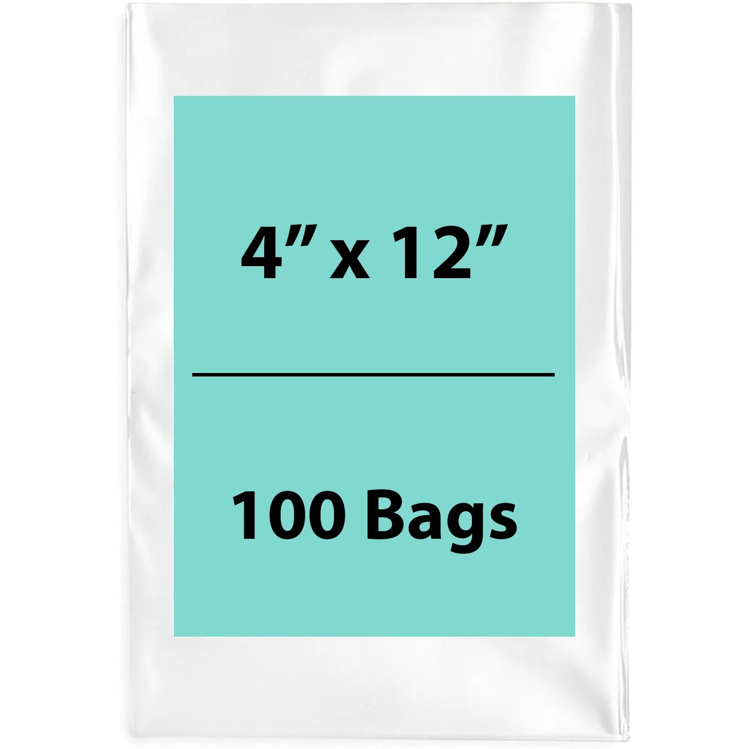 4X12 inches Clear Flat Poly Bags 3Mil Open Top (LDPE)