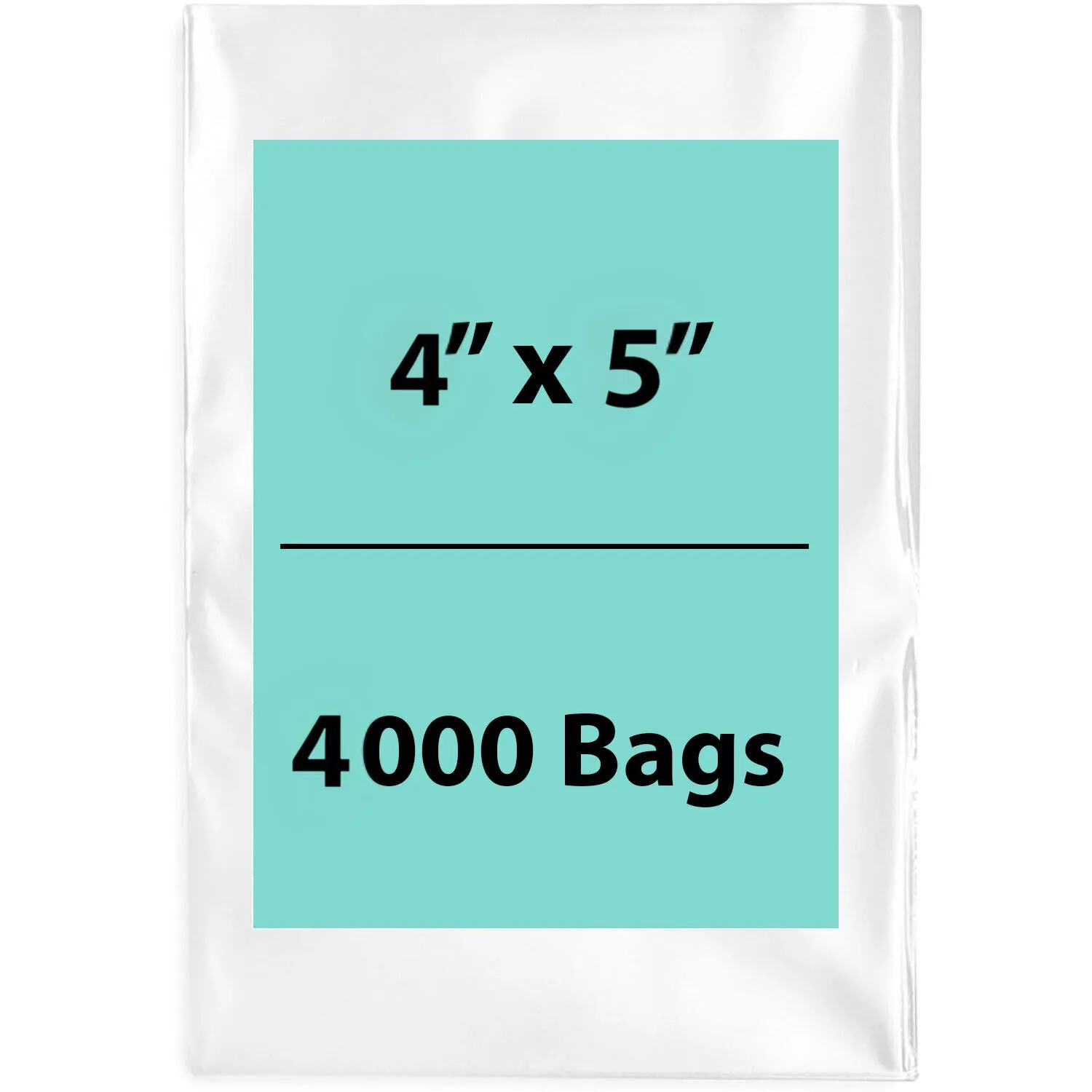 4X5 inches Clear Flat Poly Bags 6Mil Open Top (LDPE)