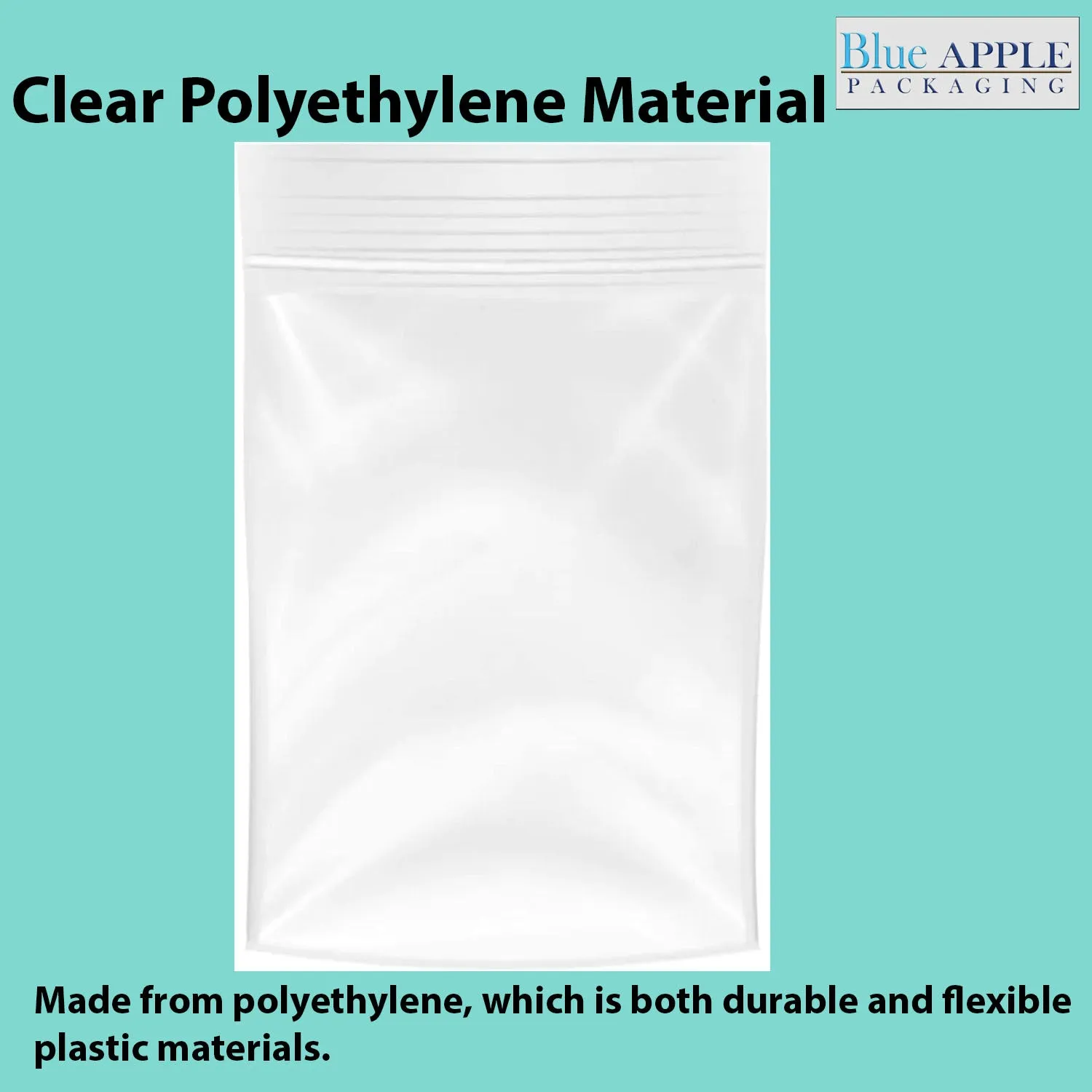 4X8 inches Reclosable Single Line Zipper Poly Bags 4 Mil (LDPE)
