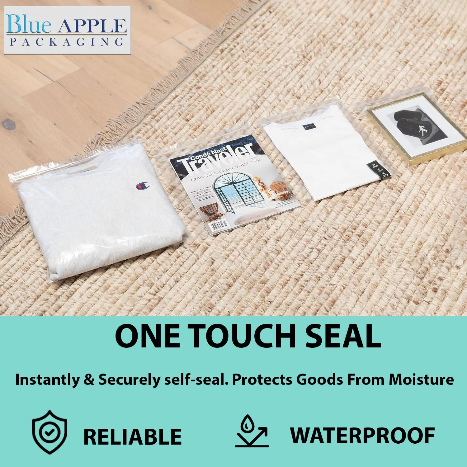 4X8 inches Reclosable Single Line Zipper Poly Bags 4 Mil (LDPE)
