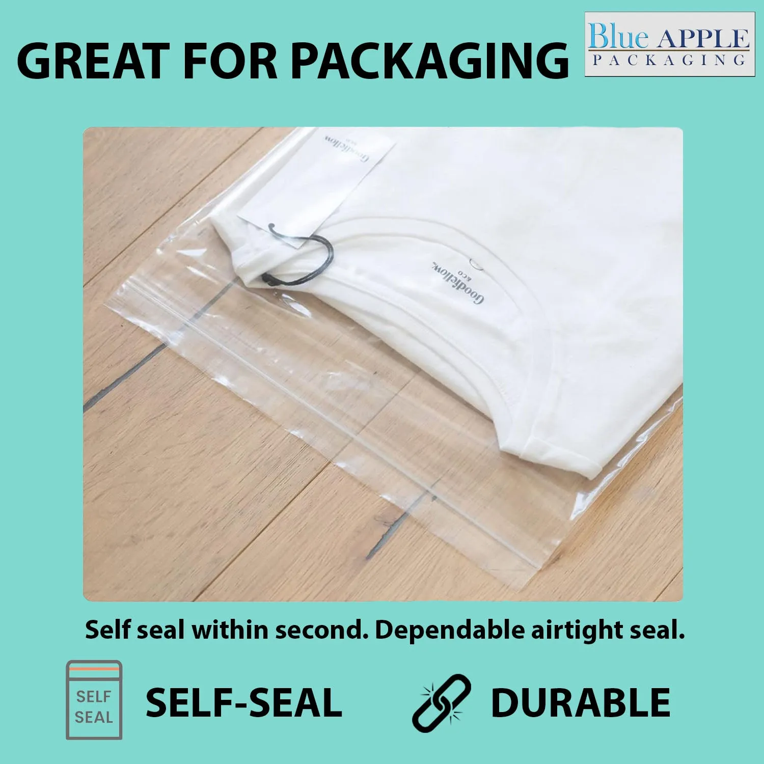 4X8 inches Reclosable Single Line Zipper Poly Bags 4 Mil (LDPE)